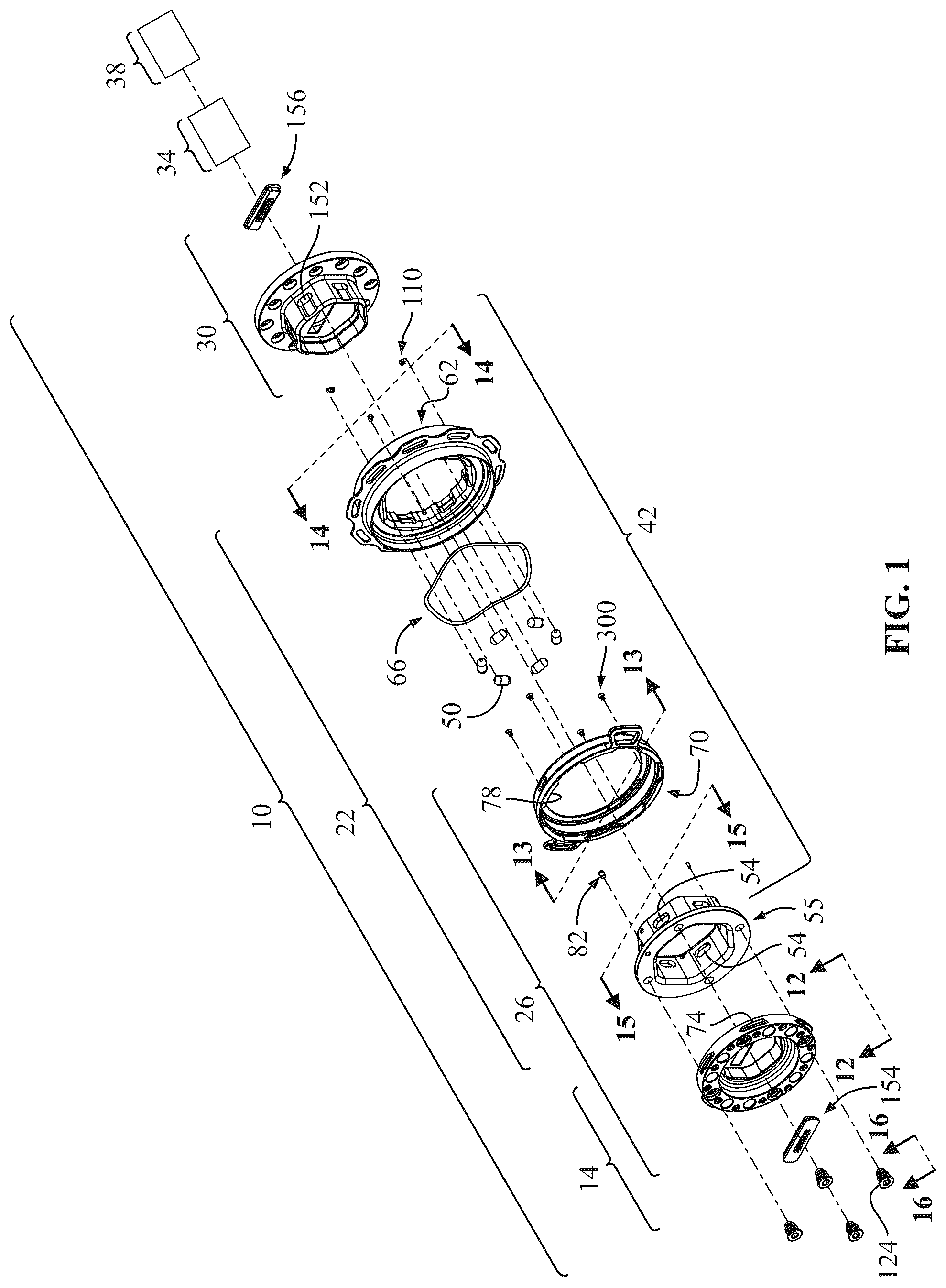 Patent US12377903 — Device for removably attaching steering wheel to steering column of vehicle — Figure 1