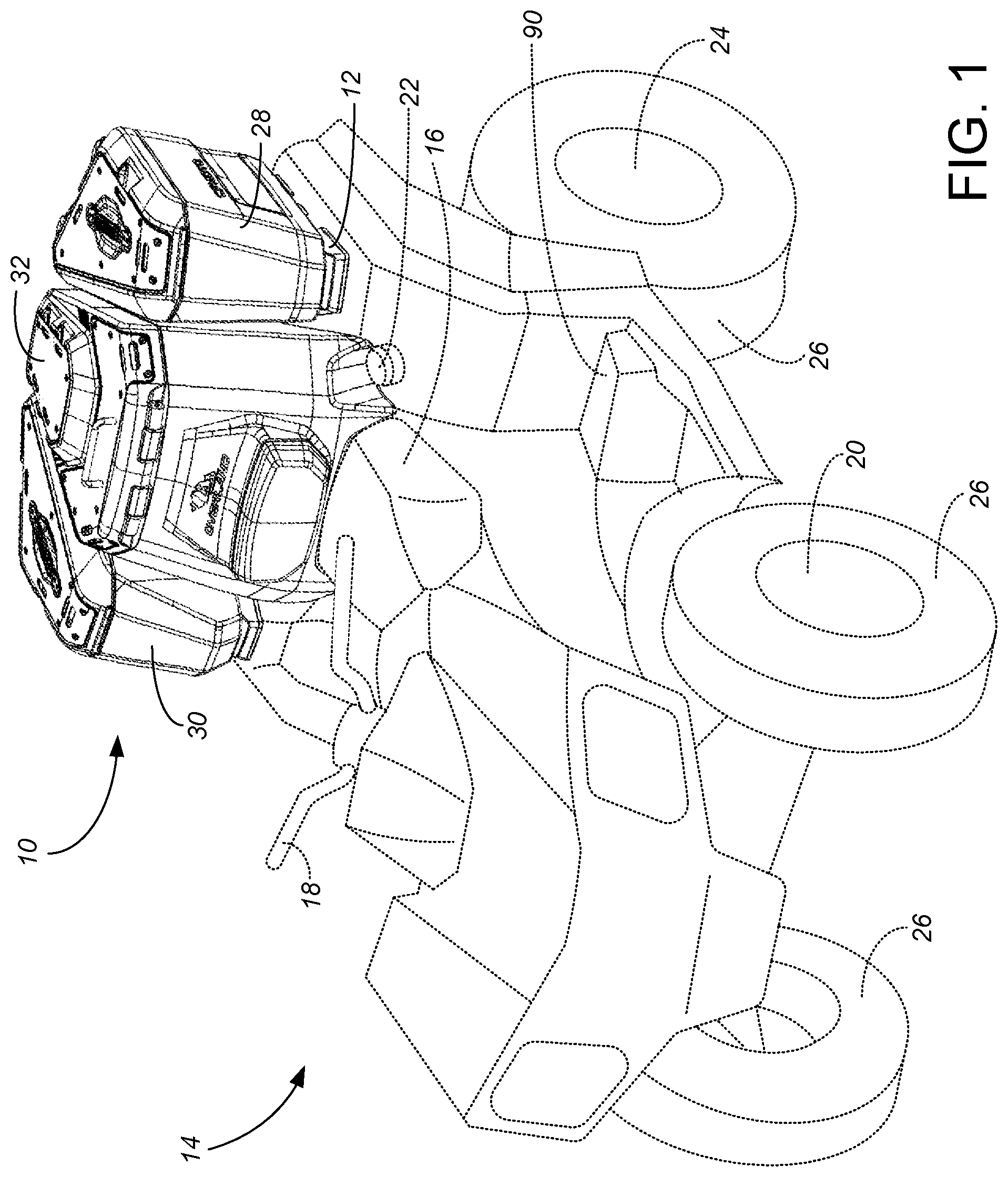 Patent US12377927 — Modular cargo system for off-road vehicle — Figure 1