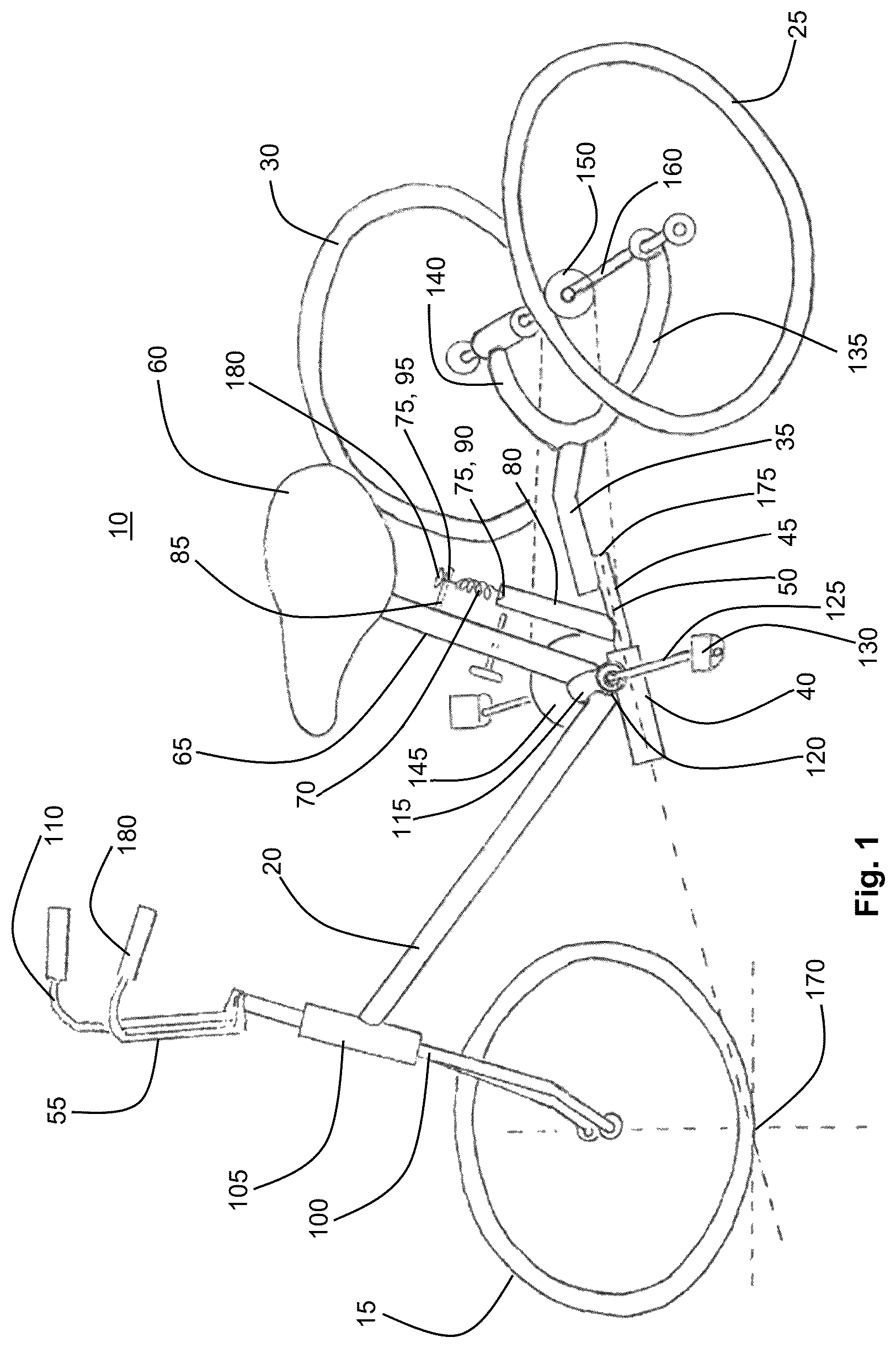Patent US12377931 — Tricycle — Figure 1
