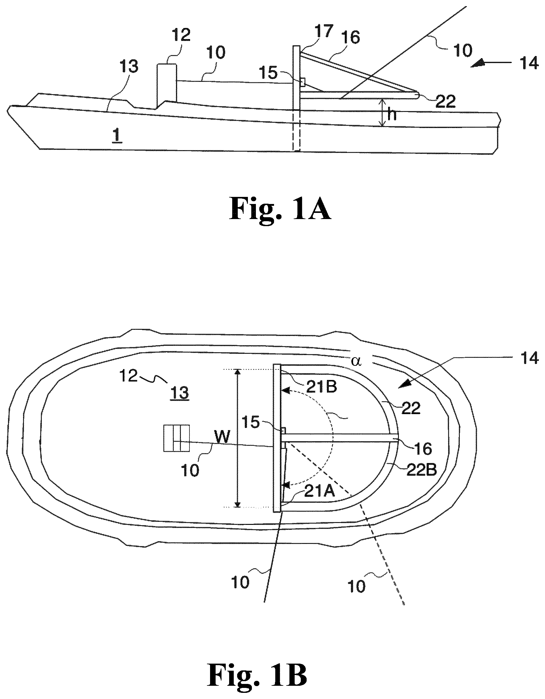 Patent US12377937 — Towing staple and hull for a vessel for towing — Figure 1