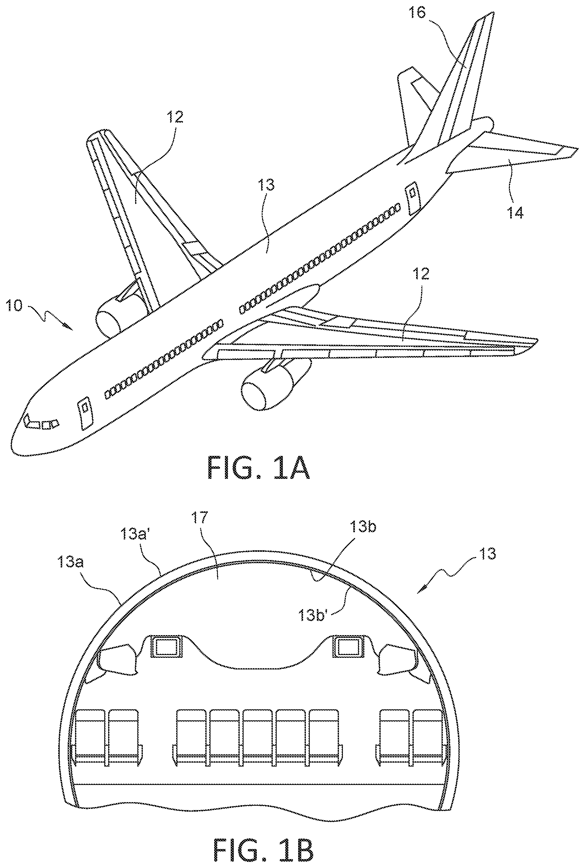 Patent US12377949 — Co-cured UV/visible light-resistant coated composite material for aircraft fuselage assembly — Figure 1