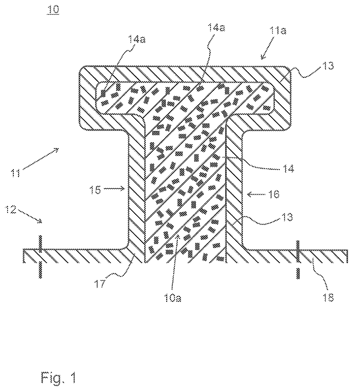 Patent US12377953 — Rail for the fastening of equipment elements in aircraft, in particular seats, and method for production — Figure 1