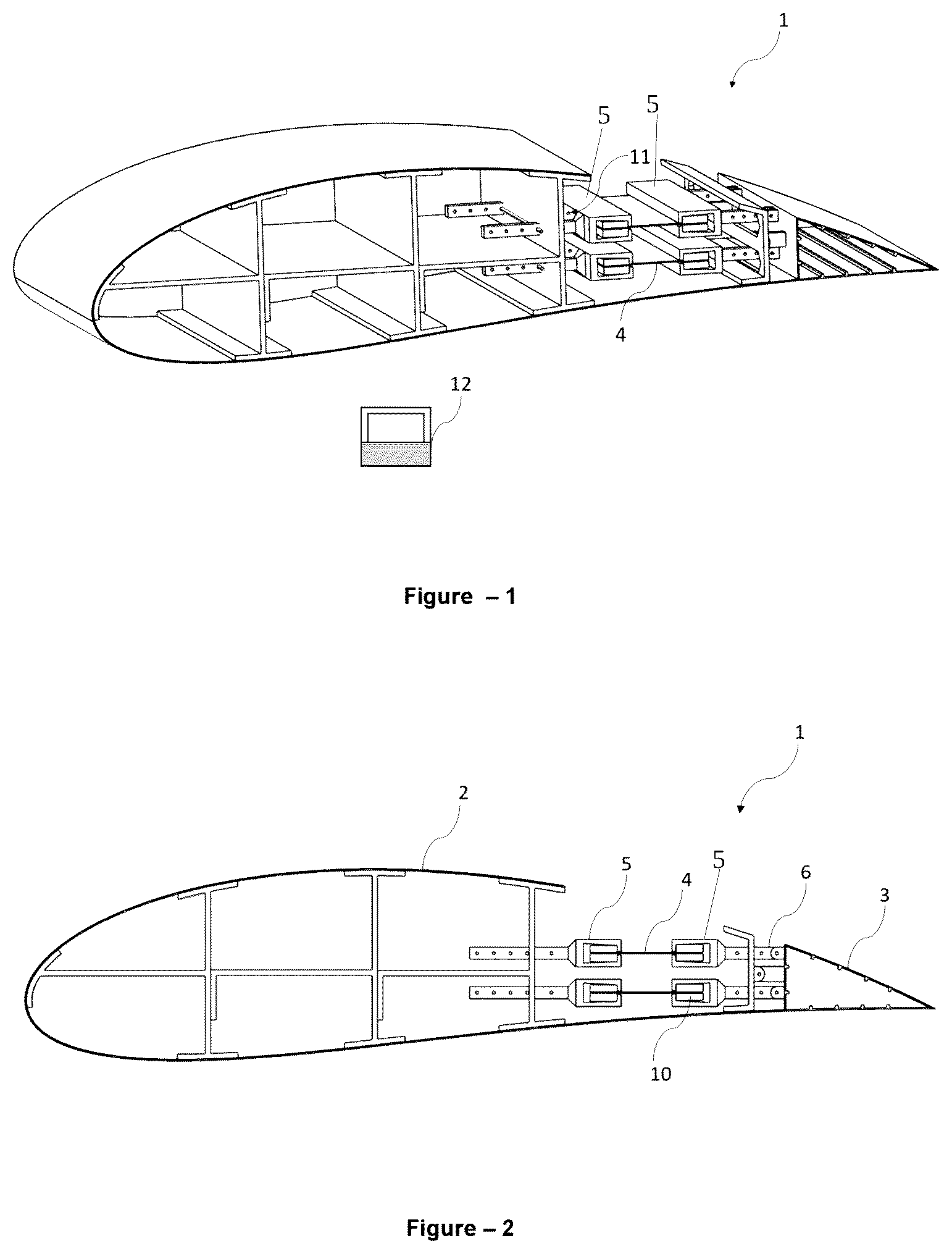 Patent US12377963 — Control surface system with actuator made of electroactive material — Figure 1