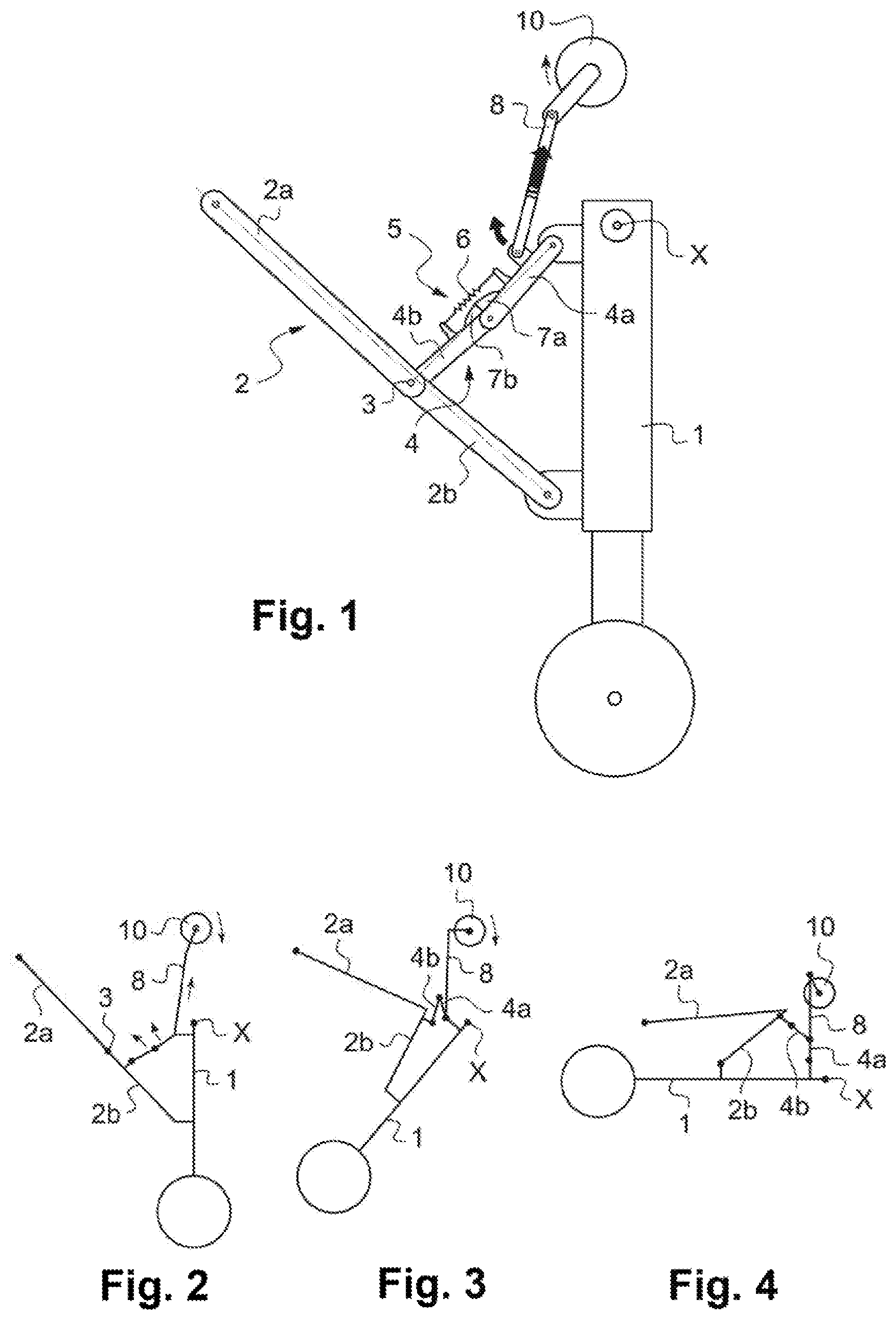 Patent US12377967 — Method for protecting the landing gear of an aircraft against impacts that may affect it — Figure 1
