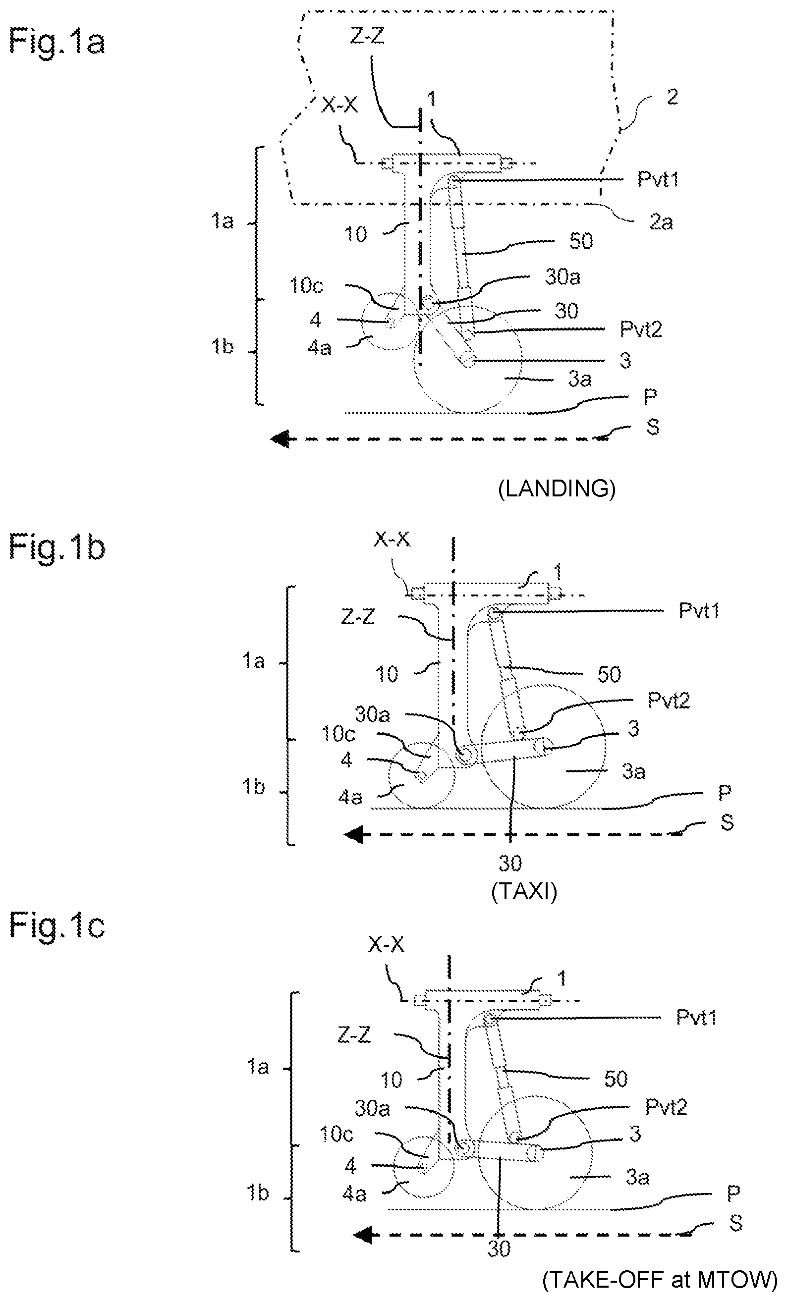 Patent US12377968 — Aircraft landing gear with a motorized wheel selectively positionable relative to a landing gear strut — Figure 1