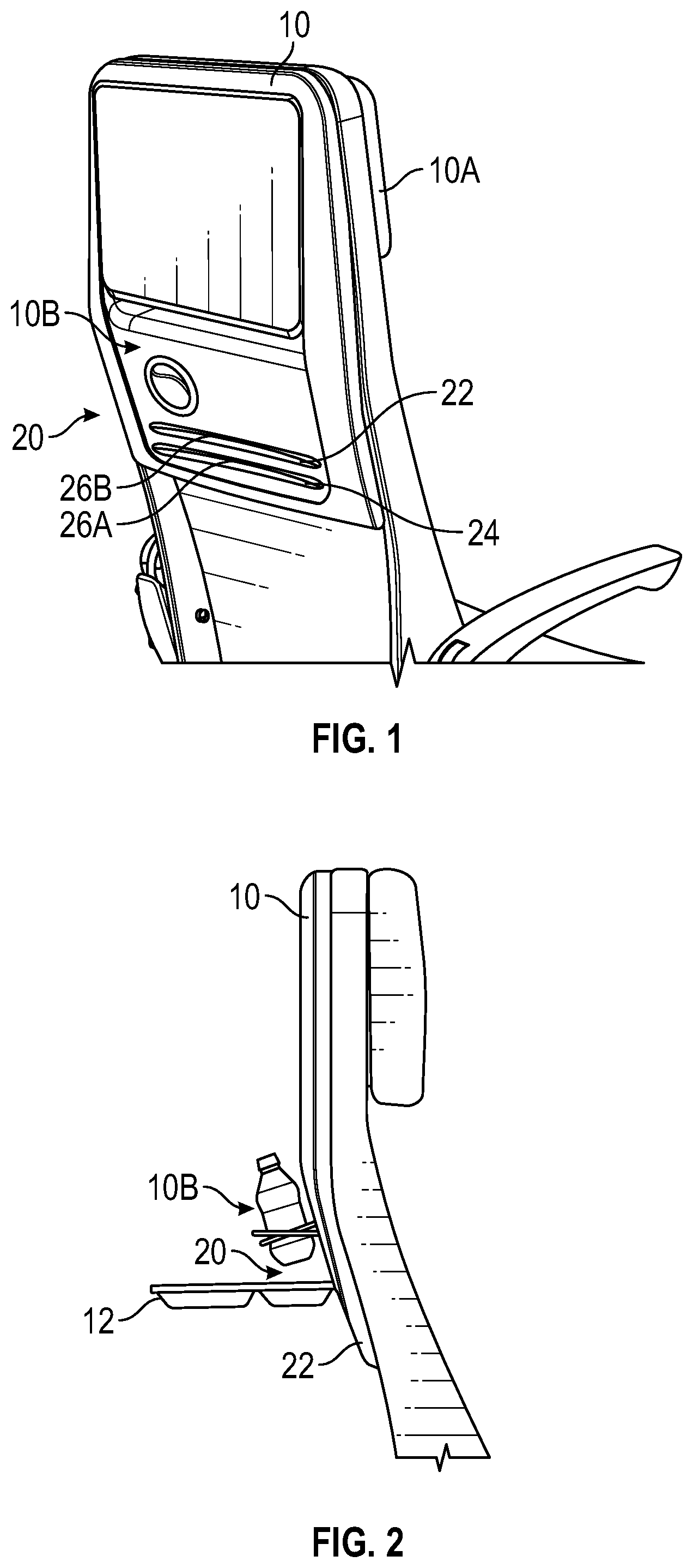Patent US12377982 — Aircraft seat design with mountable food tray — Figure 1