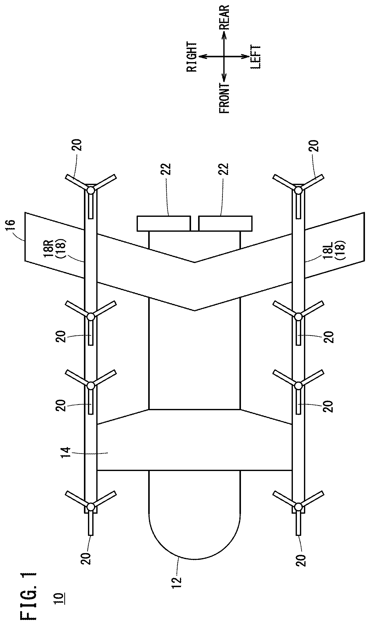 Patent US12377998 — Power supply system of vertical take-off and landing aircraft — Figure 1