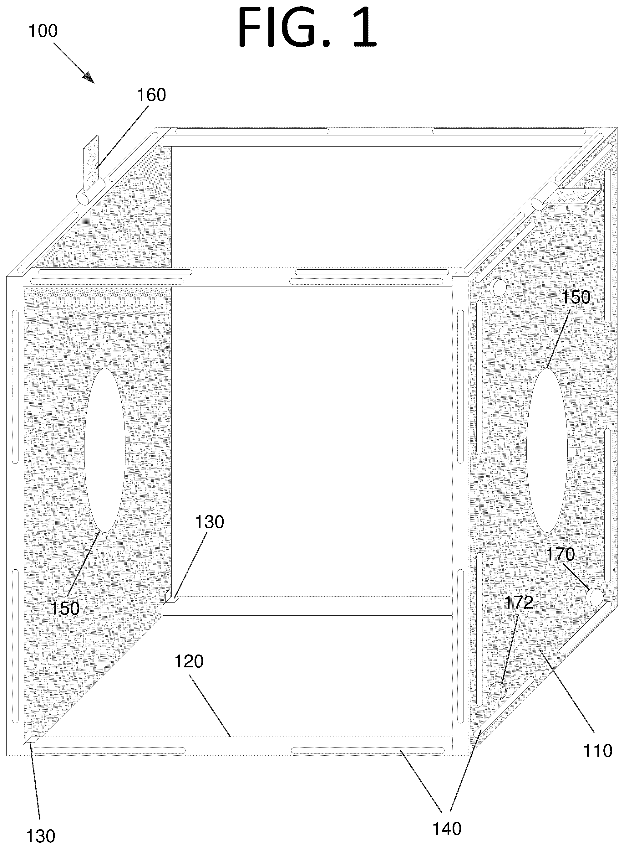 Patent US12378006 — Interlocking, reconfigurable, reconstitutable, reformable cell-based space system — Figure 1