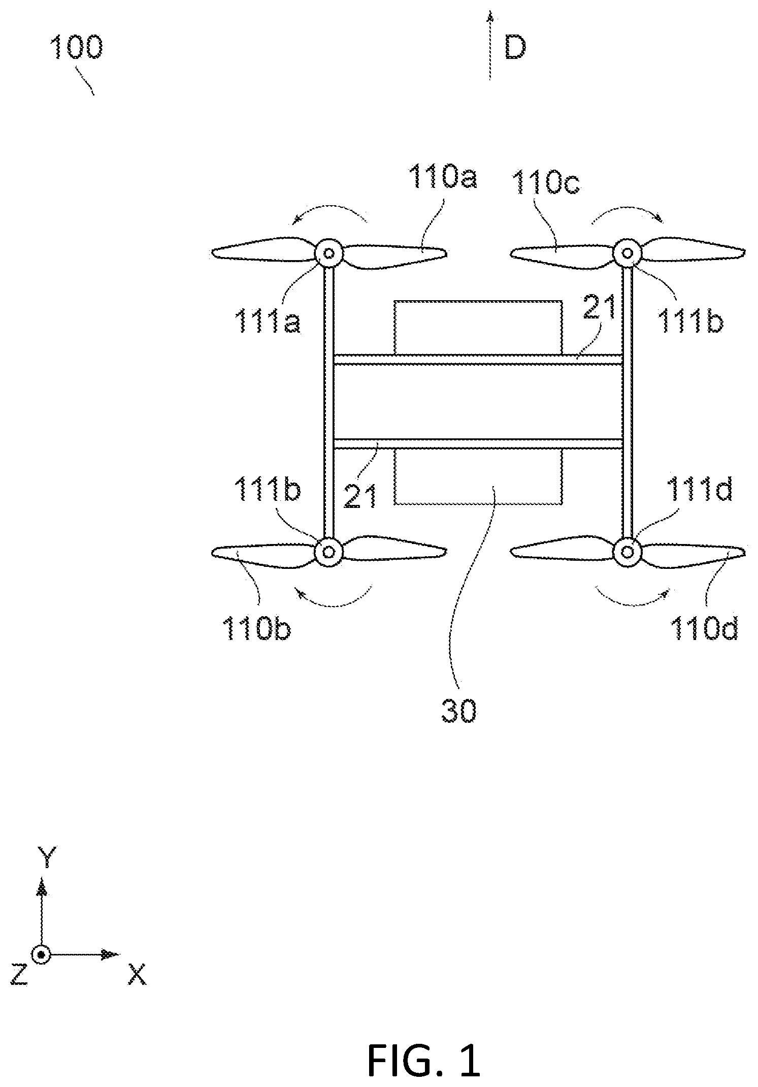 Patent US12378012 — Aerial vehicle — Figure 1