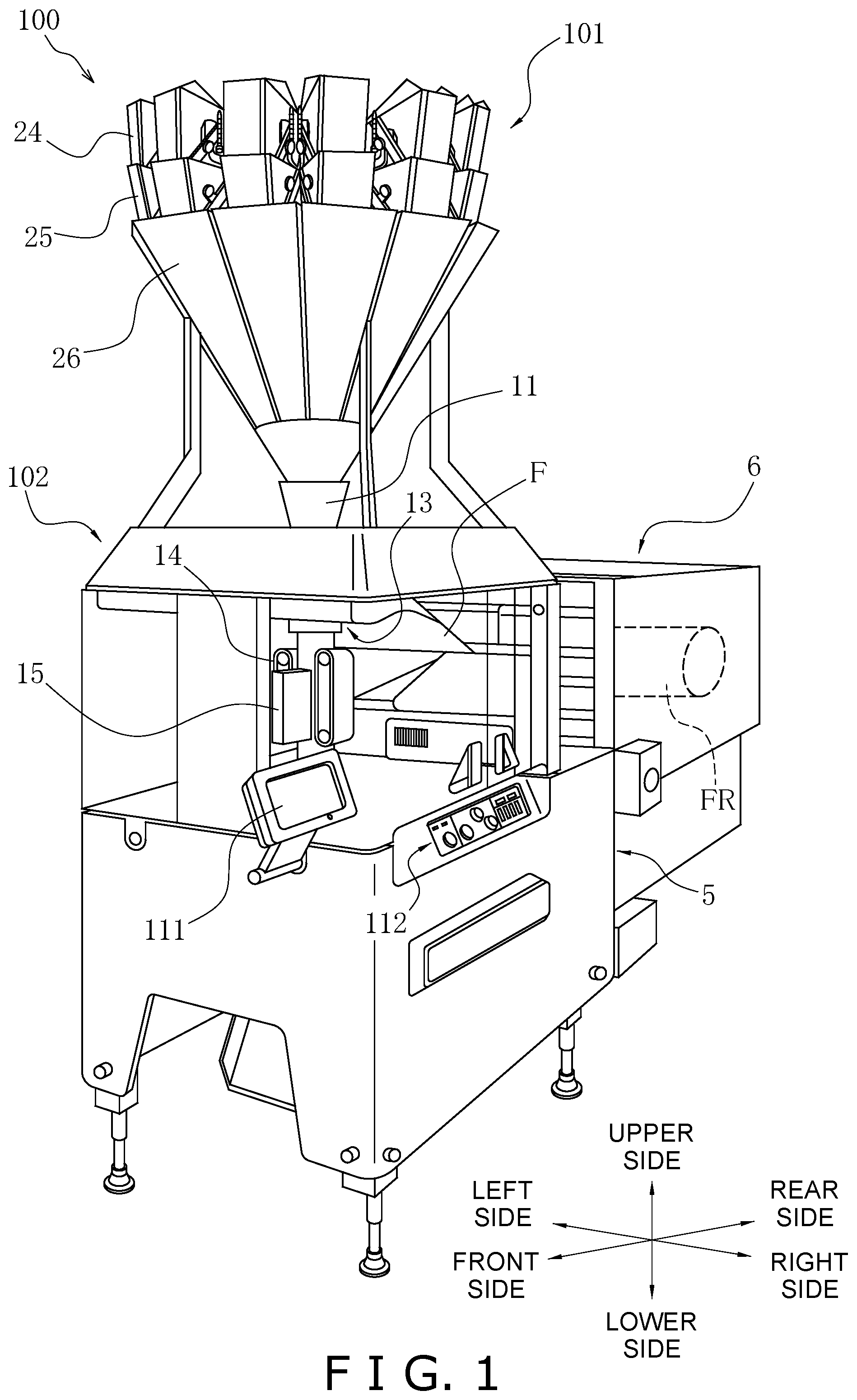 Patent US12378028 — Packaging apparatus — Figure 1