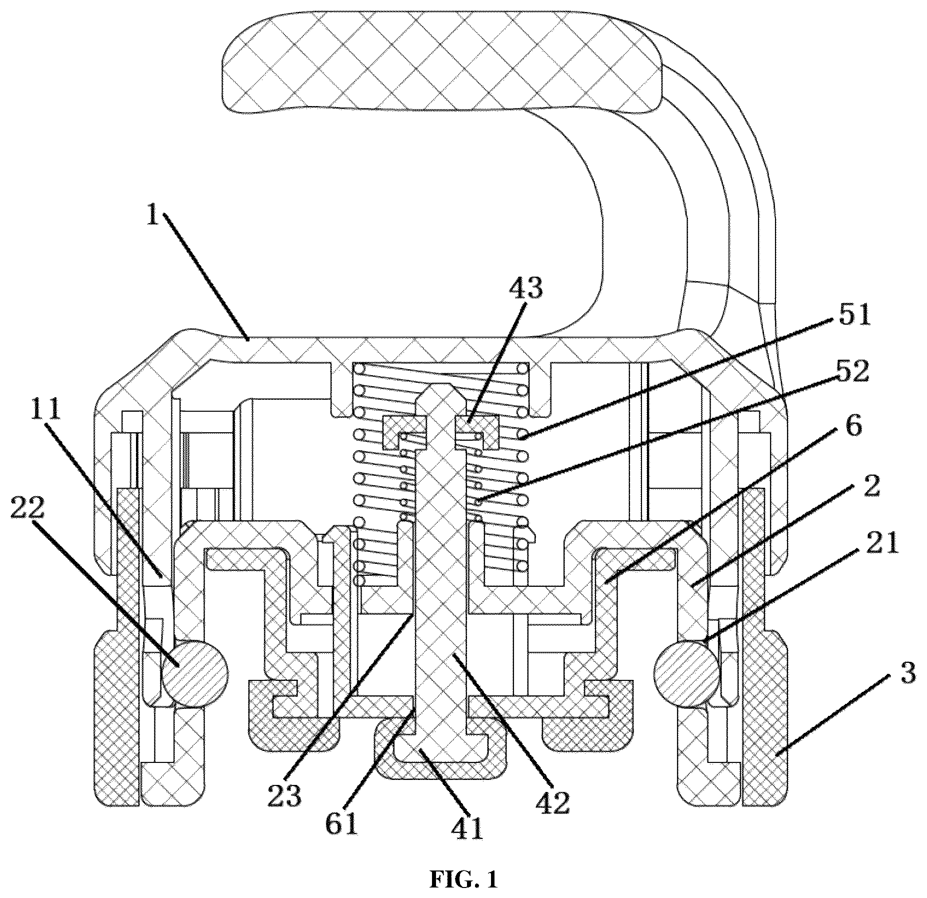 Patent US12378044 — Press-type cup lid — Figure 1