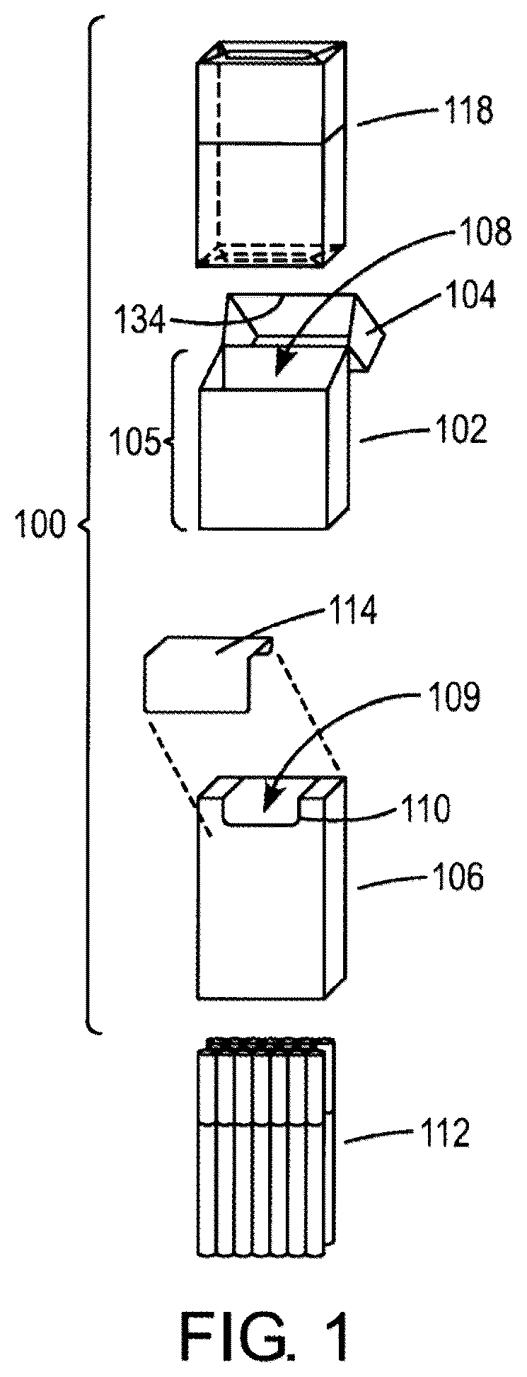 Patent US12378060 Figure 1 – Box blank