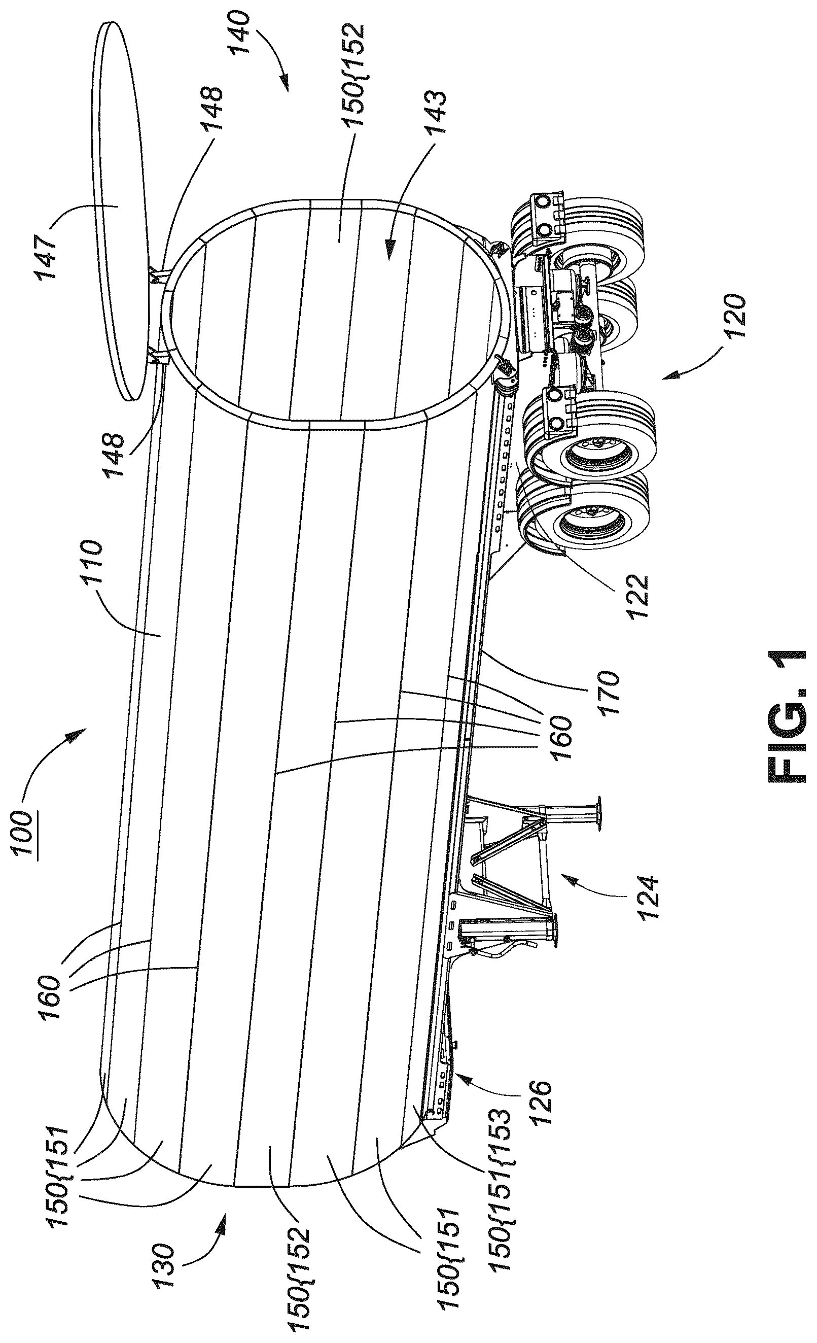 Patent US12378064 — Quasi-cylindrical cargo container and construction — Figure 1