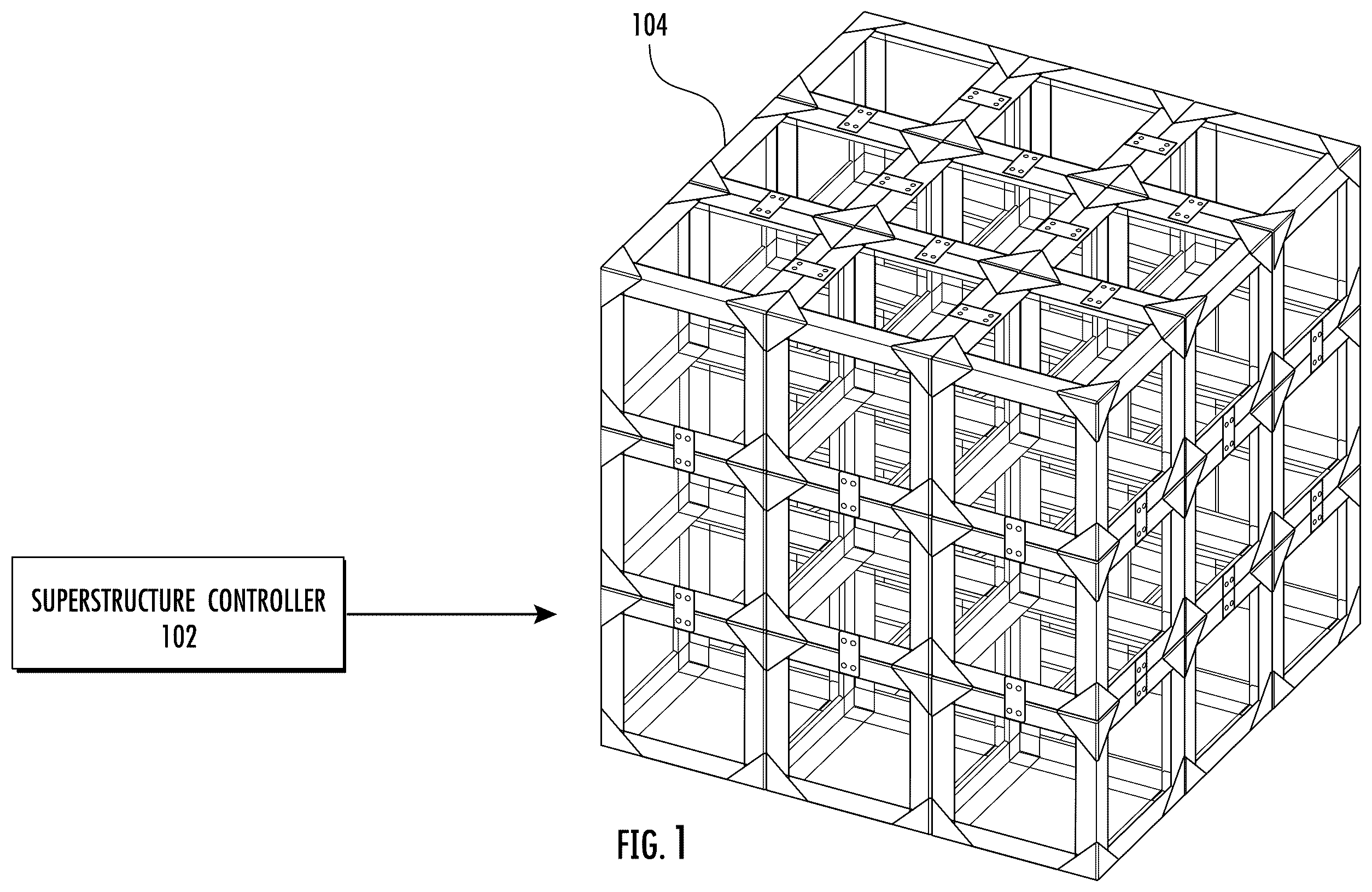 Patent US12378071 — Methods, apparatuses and computer program products for dynamically generating a tote plan for movement of rectangular prisms through a multi-dimensional space — Figure 1