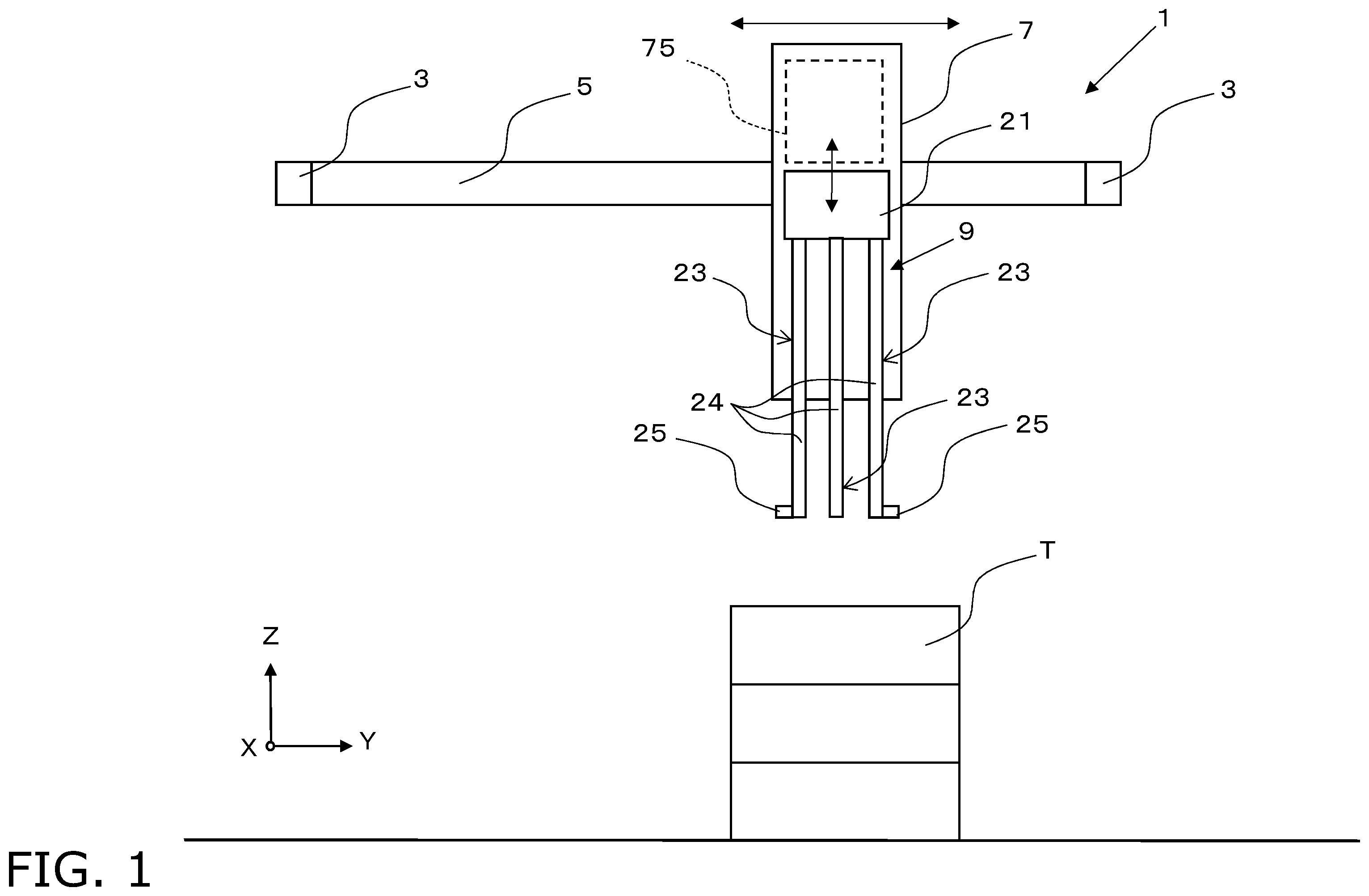 Patent US12378084 — Tire transport apparatus — Figure 1