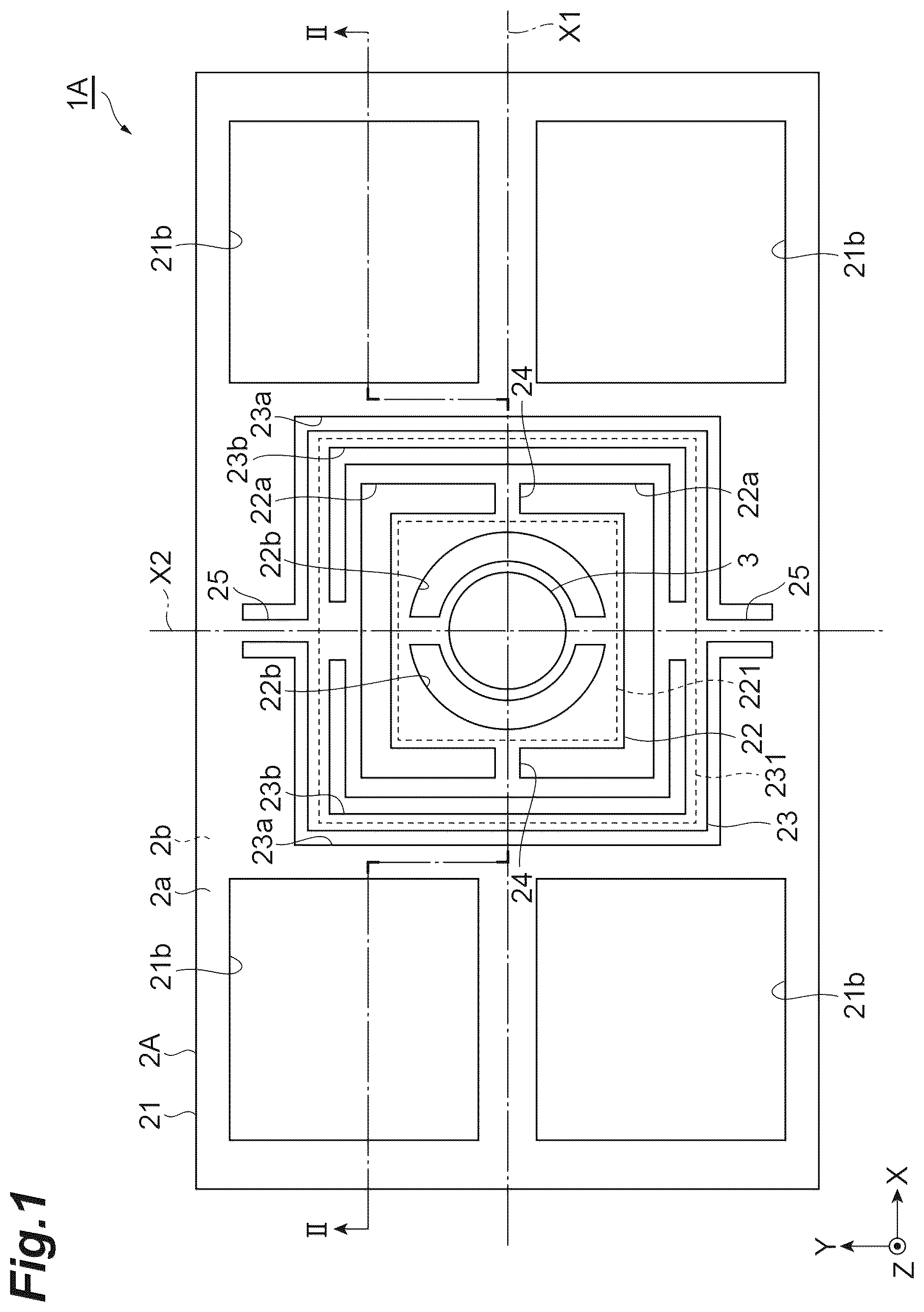 Patent US12378111 — Method of manufacturing mirror device — Figure 1