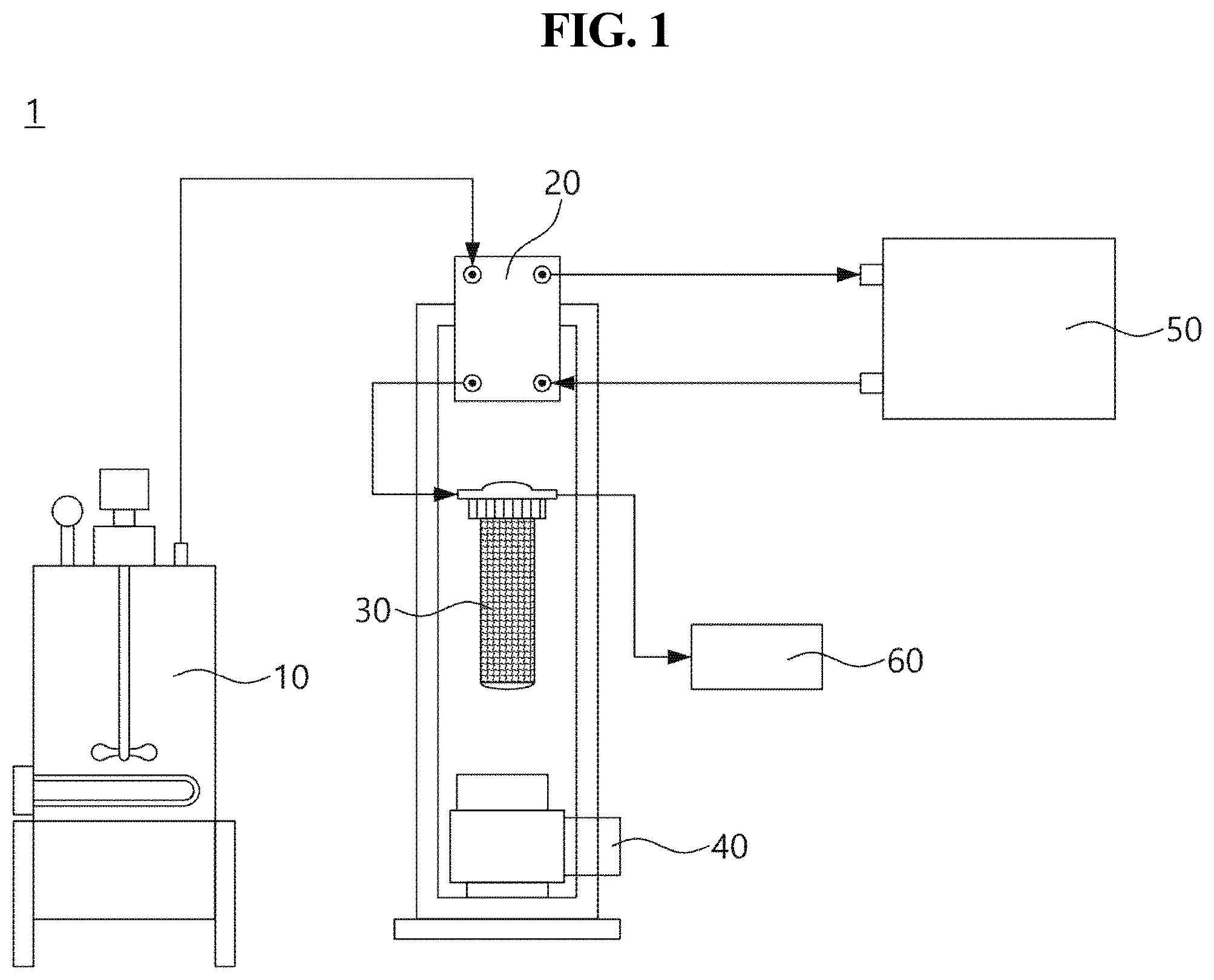 Patent US12378137 — Ammonia stripping device, and resource recovery type high concentration wastewater treatment system using the same — Figure 1