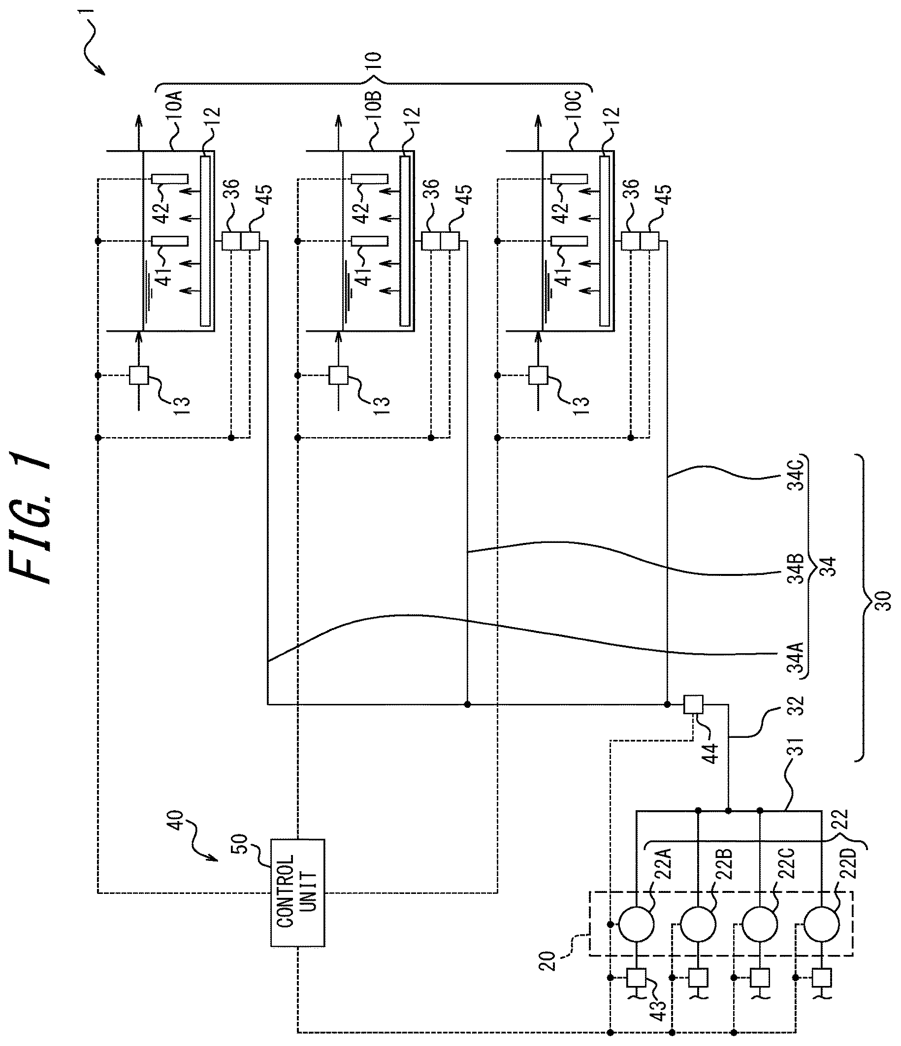 Patent US12378143 — Water treatment system, water treatment method, and recording medium — Figure 1