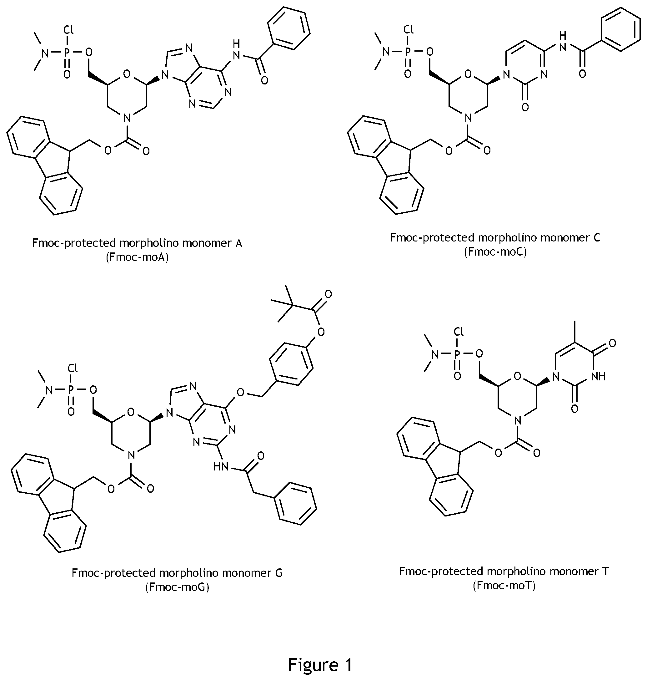 Patent US12378267 — Synthesis of FMOC-protected morpholino monomers and oligomers — Figure 1