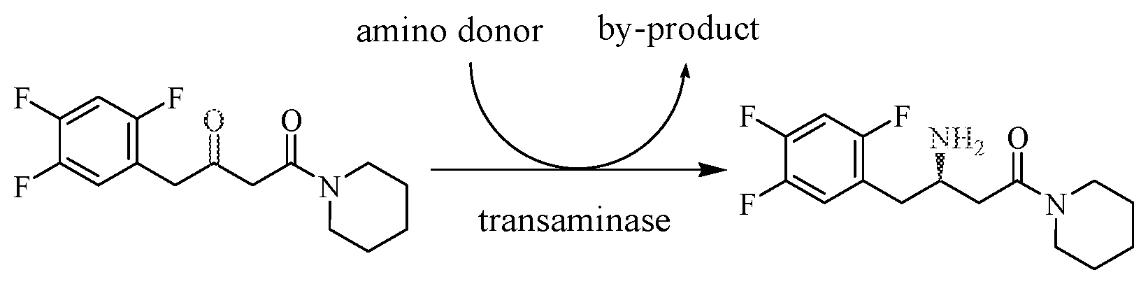 Patent US12378588 — Transaminase mutant and application thereof in preparation of sitagliptin intermediates — Figure 1