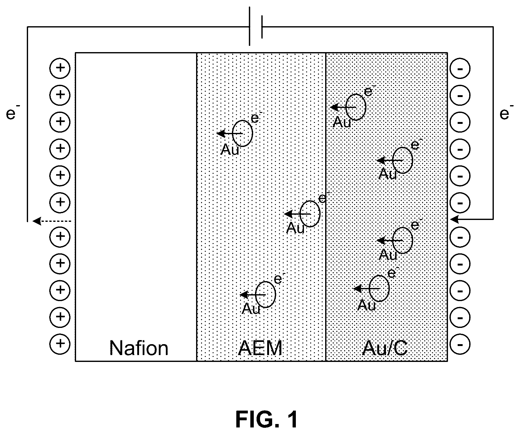Patent US12378685 — Surface modification of metal catalysts with hydrophobic ligands or ionomers — Figure 1