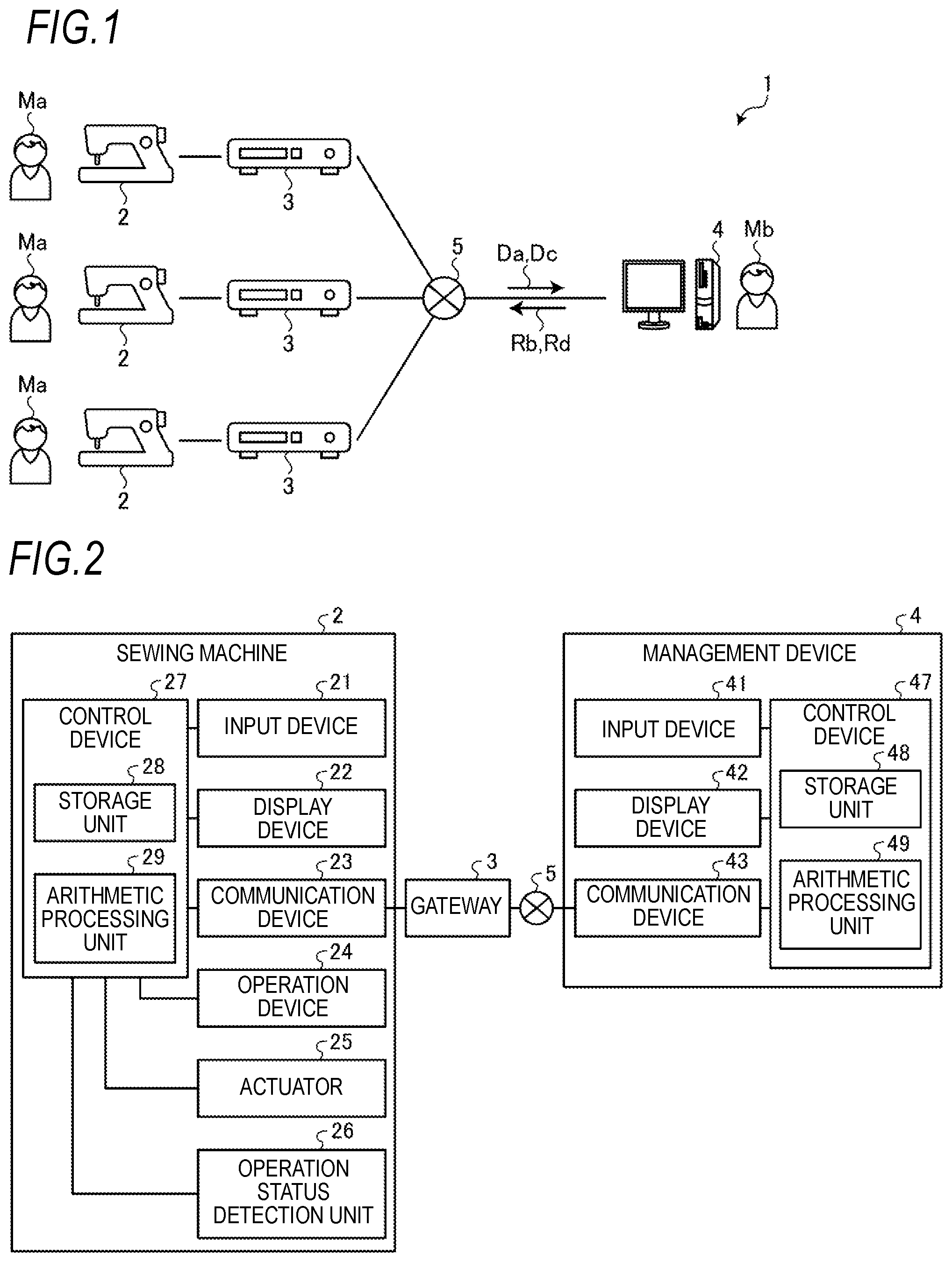 Patent US12378711 — Sewing management system — Figure 1