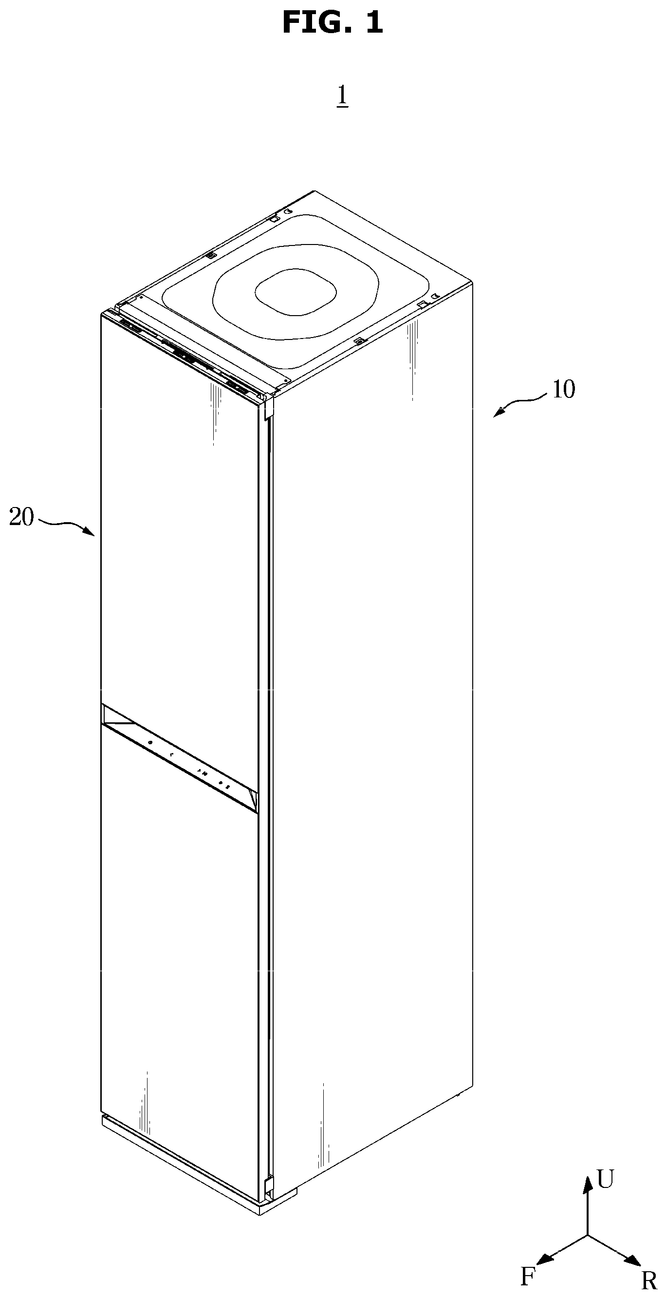 Patent US12378718 — Clothes care apparatus — Figure 1