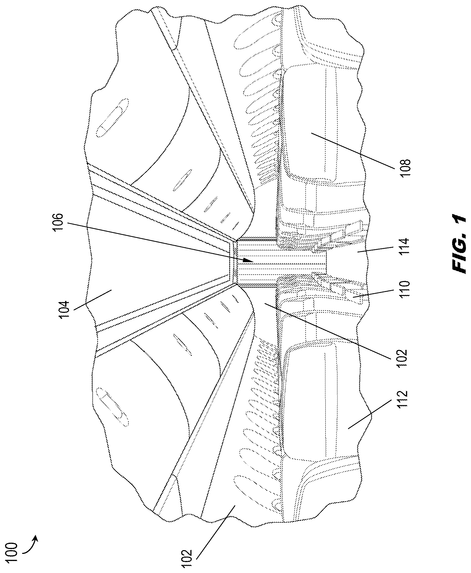 Patent US12378722 — Biocidal infused composite fabric for cabin interiors — Figure 1