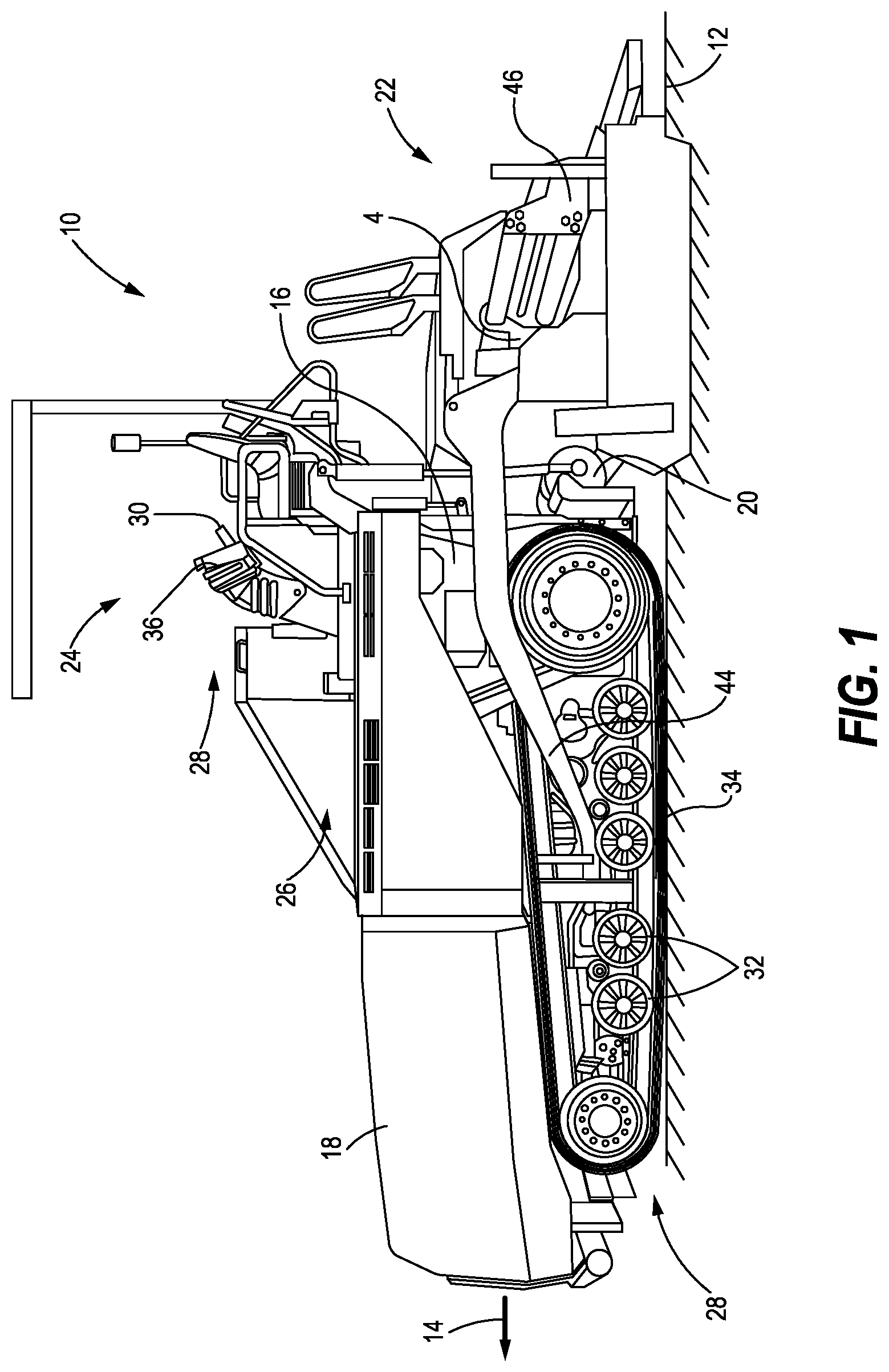 Patent US12378735 — Automatic material feed adjustment system — Figure 1