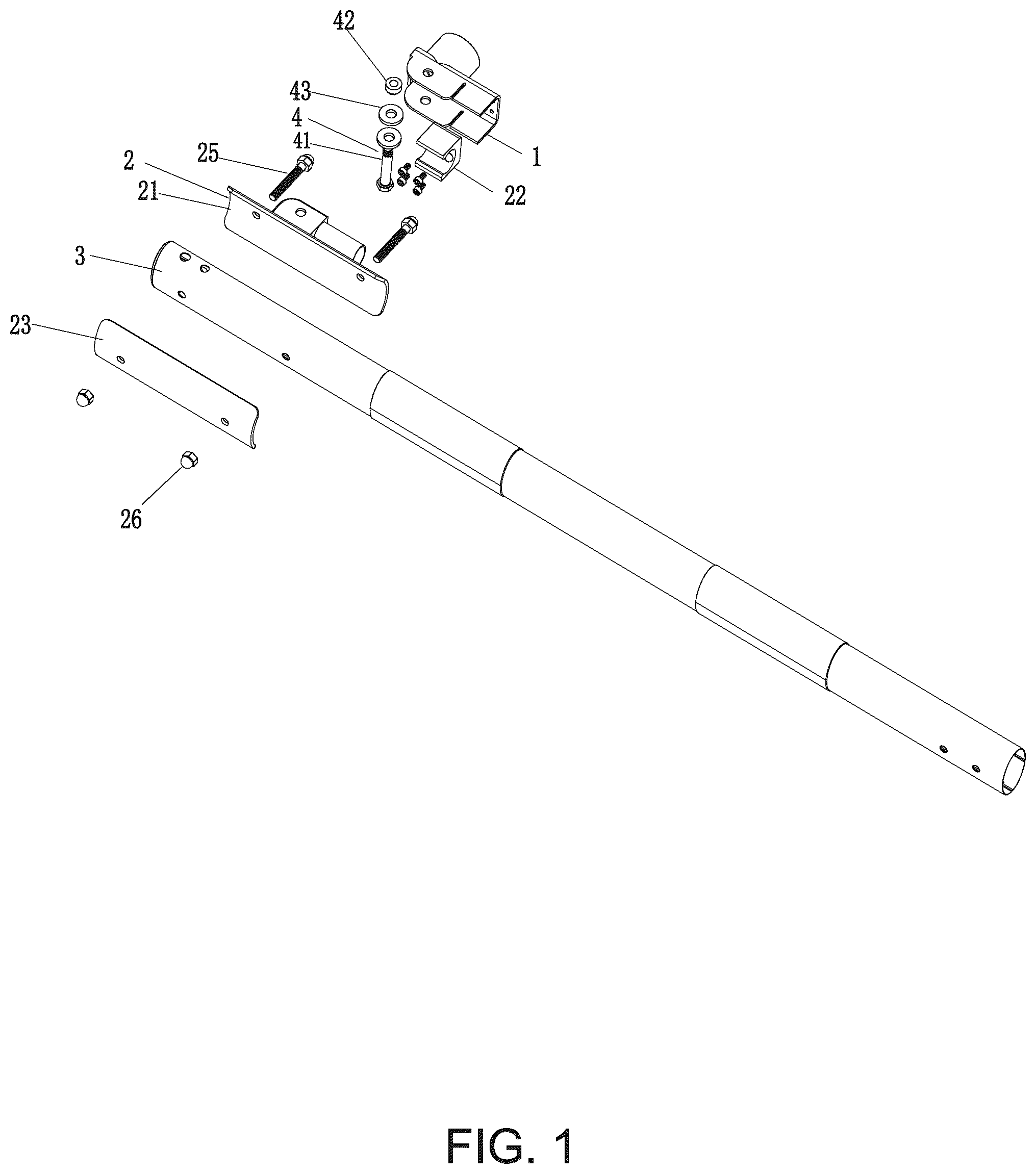 Patent US12378738 — Anti-collision barrier gate arm — Figure 1