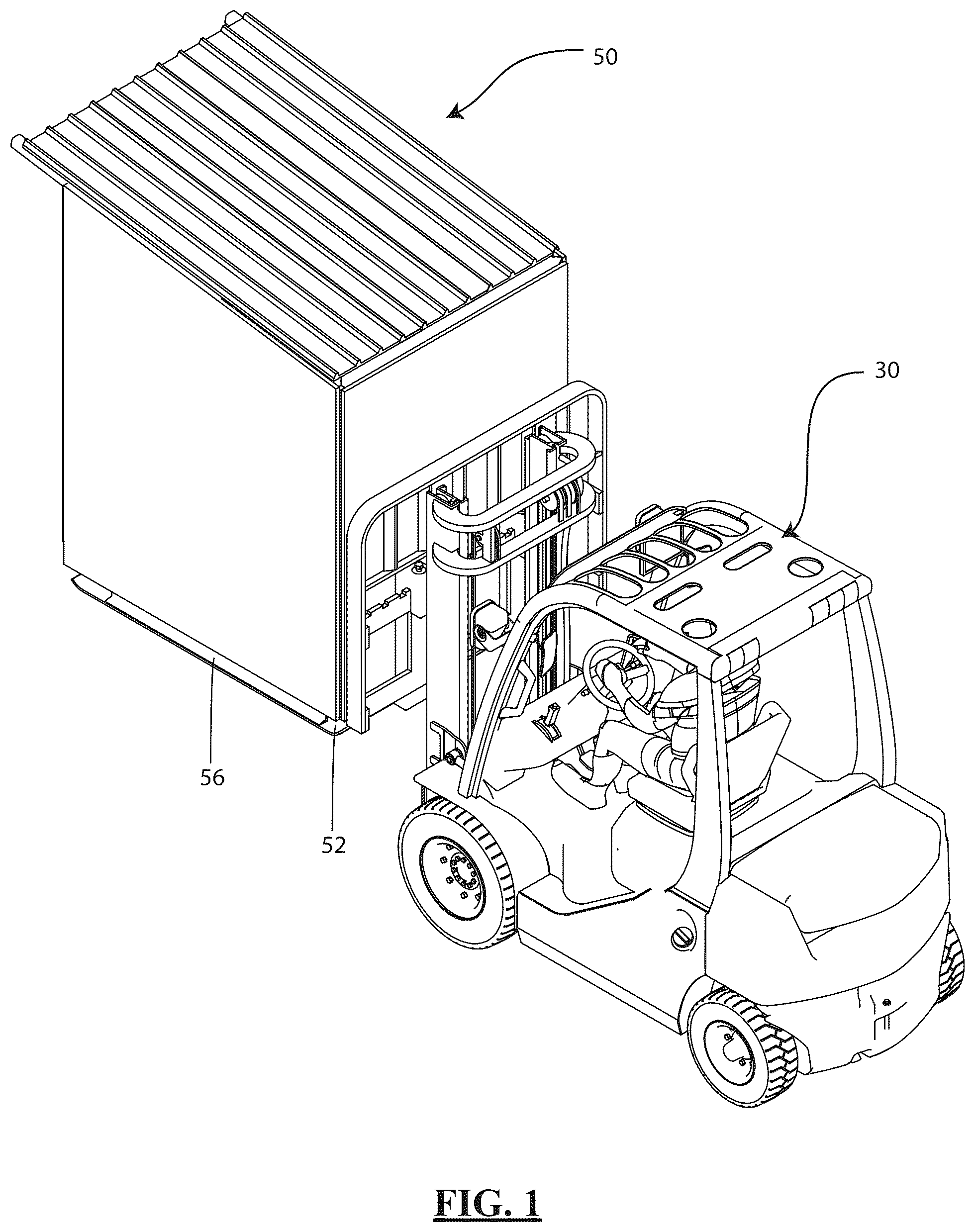 Patent US12378753 Figure 1 – Well pump housing and transportation system