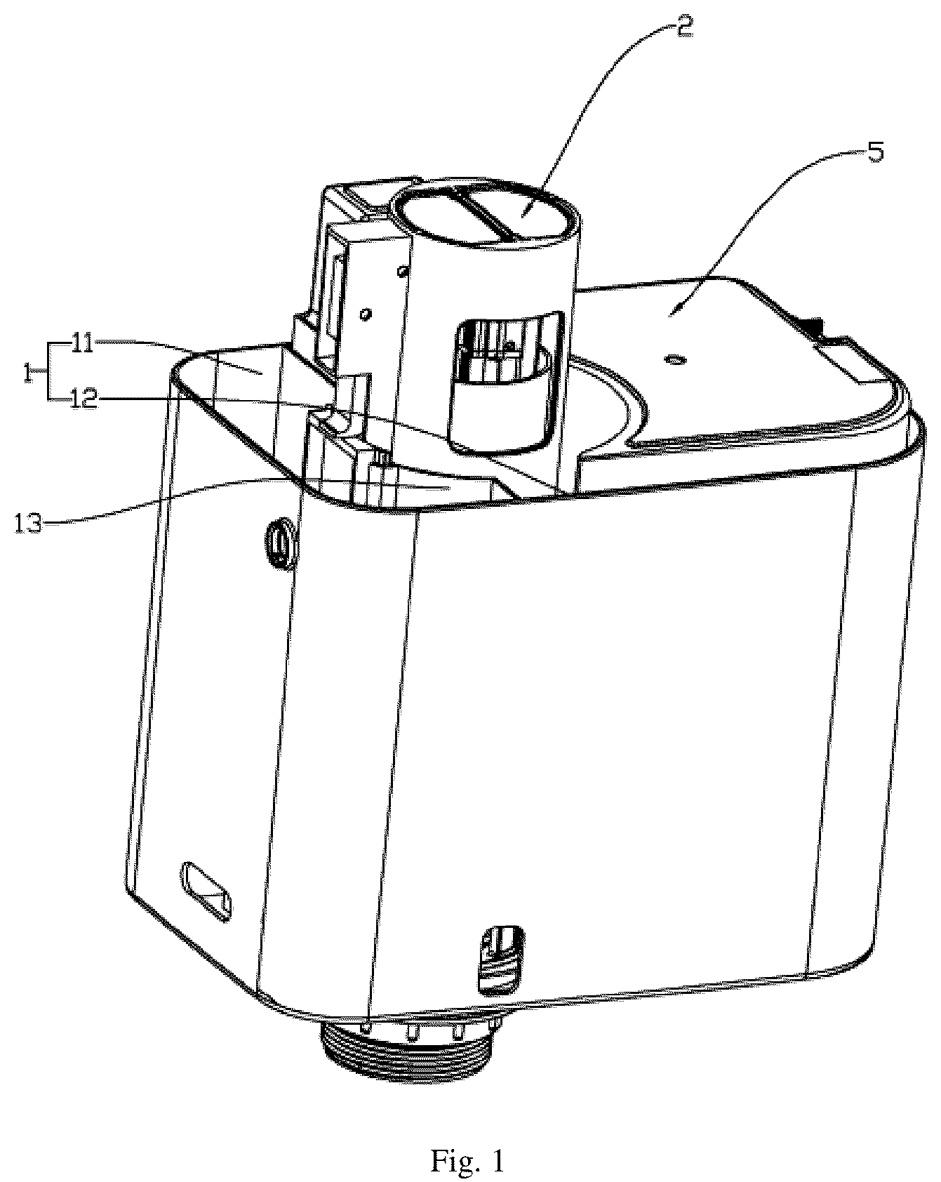 Patent US12378755 — Water tank drainage volume control structure, and toilet — Figure 1