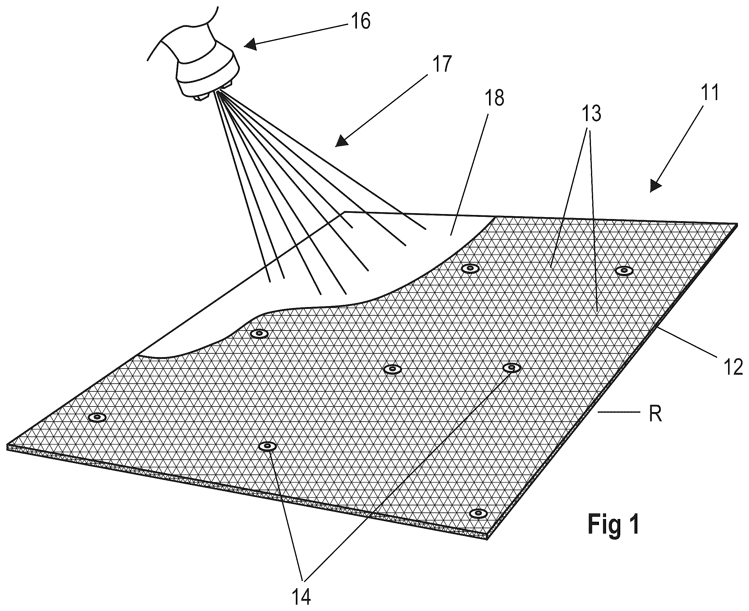 Patent US12378768 — Matrix assisted two component roof coating system and method — Figure 1