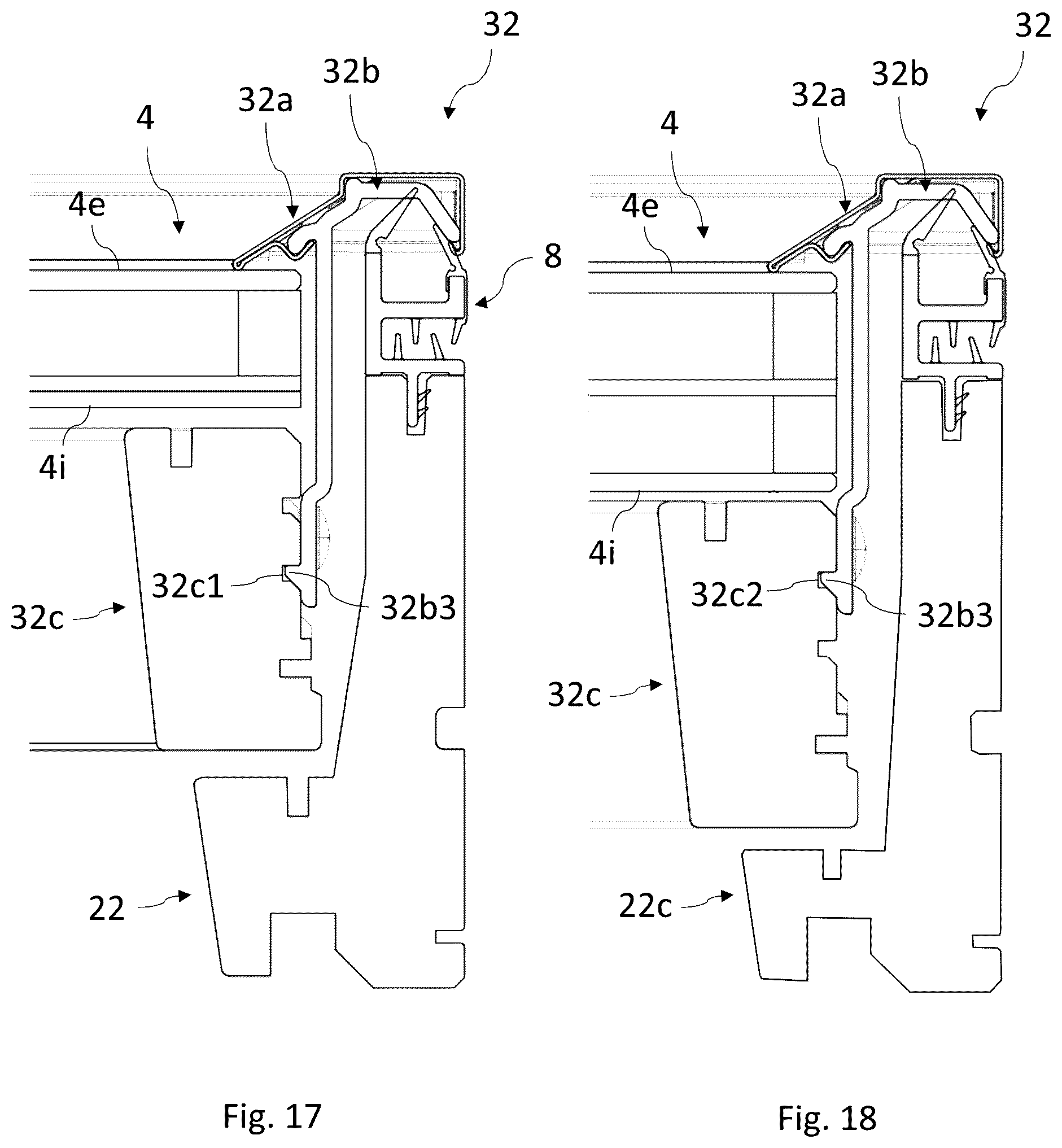 Patent US12378769 Figure 17 – Roof window comprising a frame with receiving structures