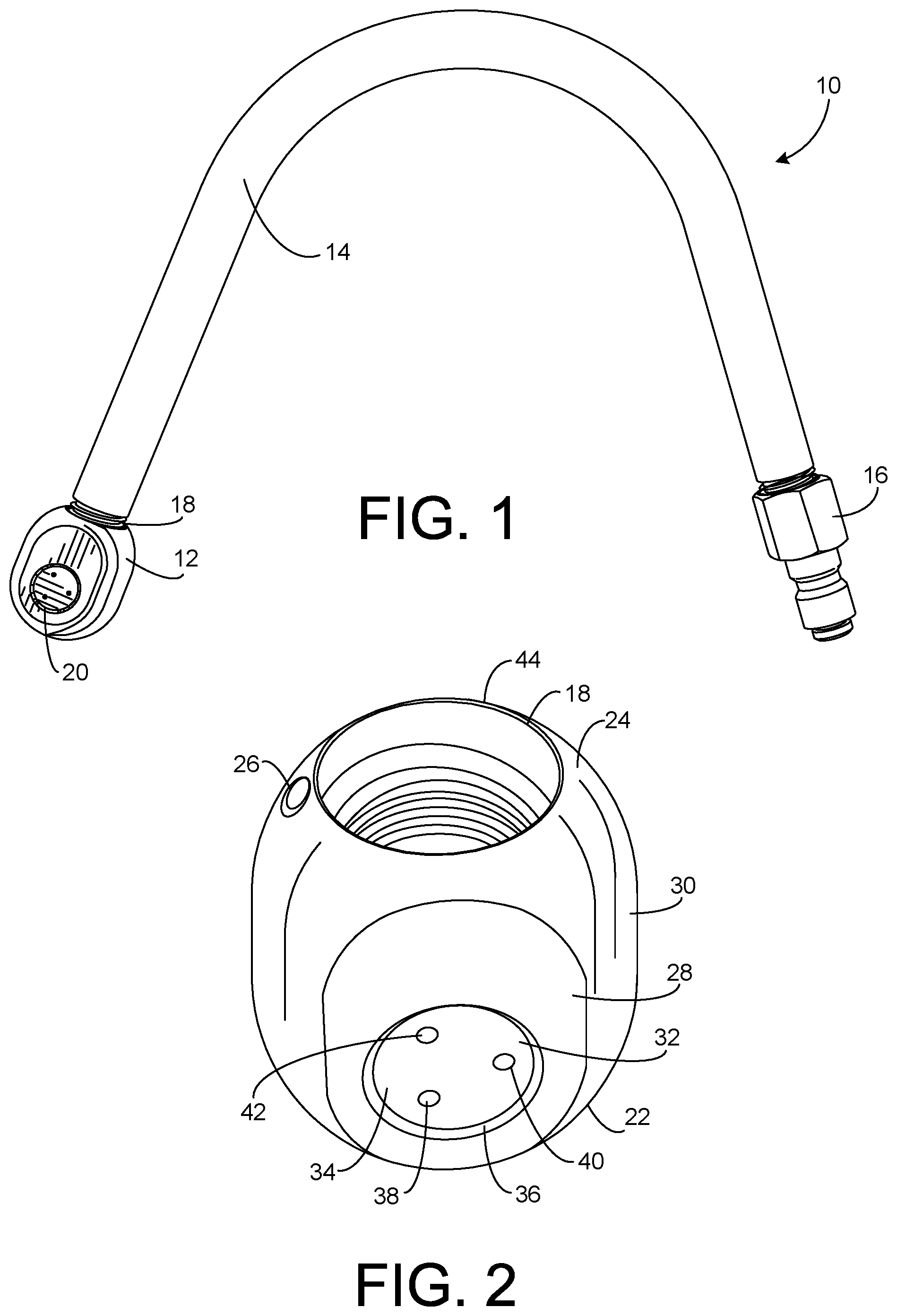 Patent US12378771 Figure 1 – Pressure spray washer for cleaning gutters
