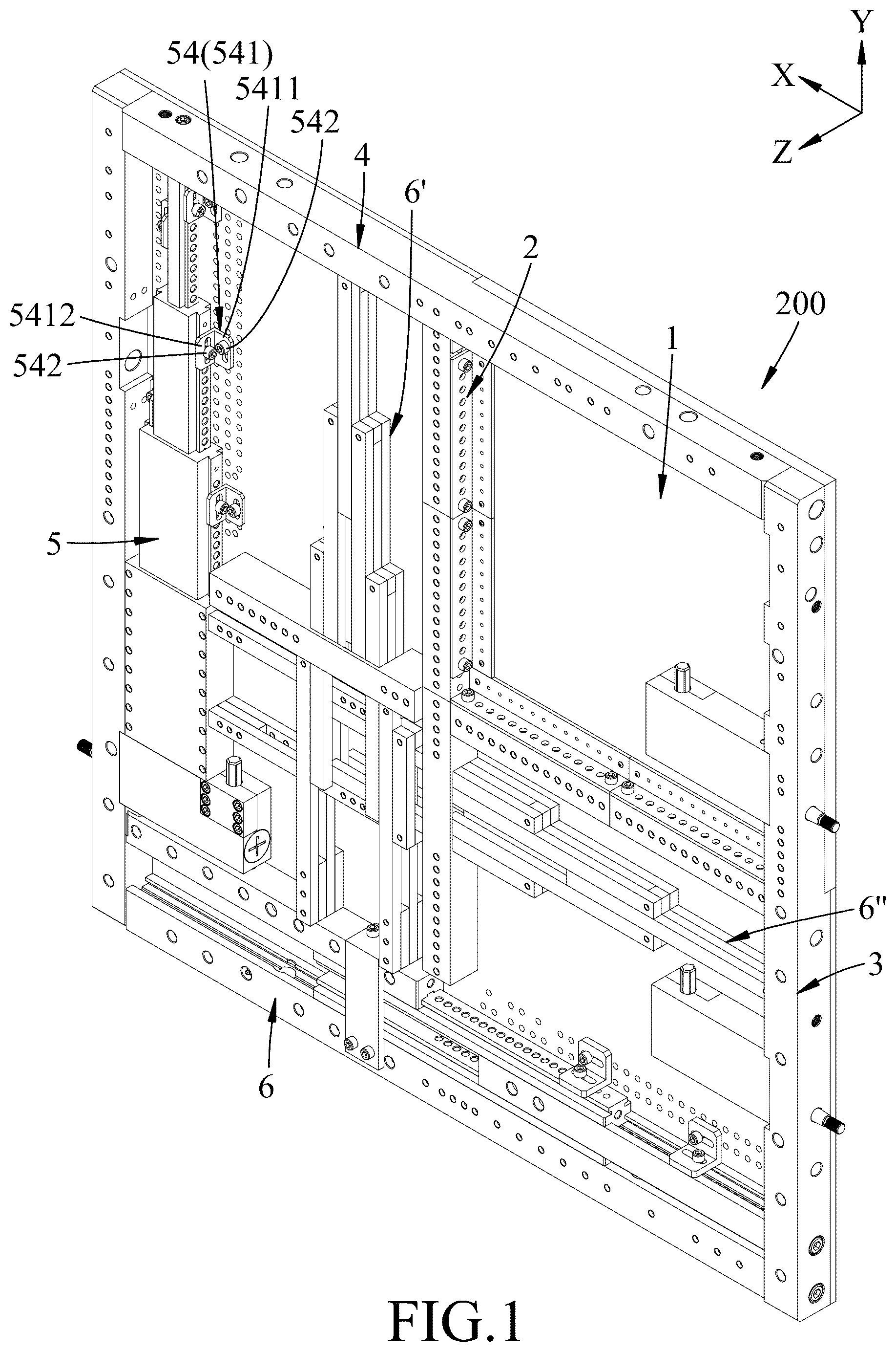 Patent US12378784 — Two-way retractable building formwork apparatus — Figure 1