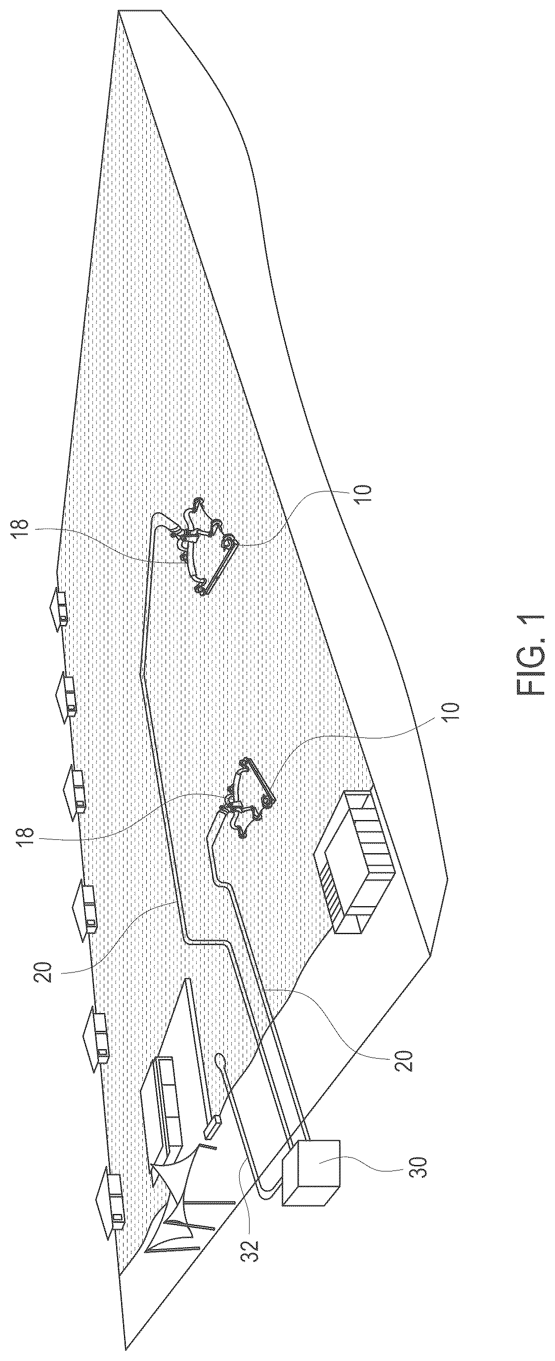 Patent US12378790 — Apparatus for removing a layer of sediment which has settled on the bottom of a large water body — Figure 1