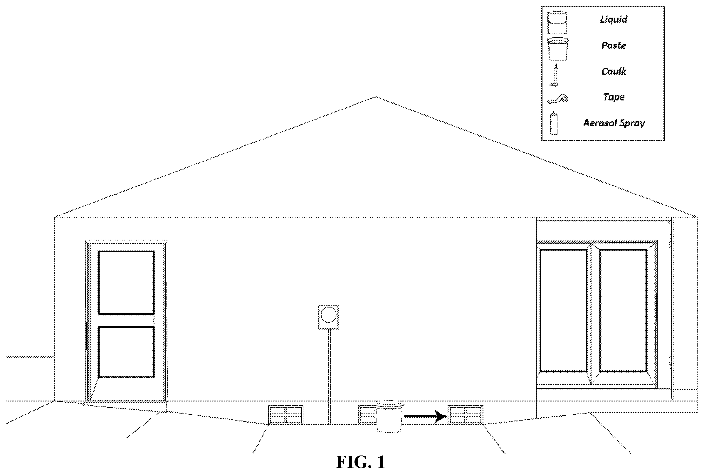 Patent US12378792 — Removable rubber compositions and methods of forming removable waterproof barriers — Figure 1