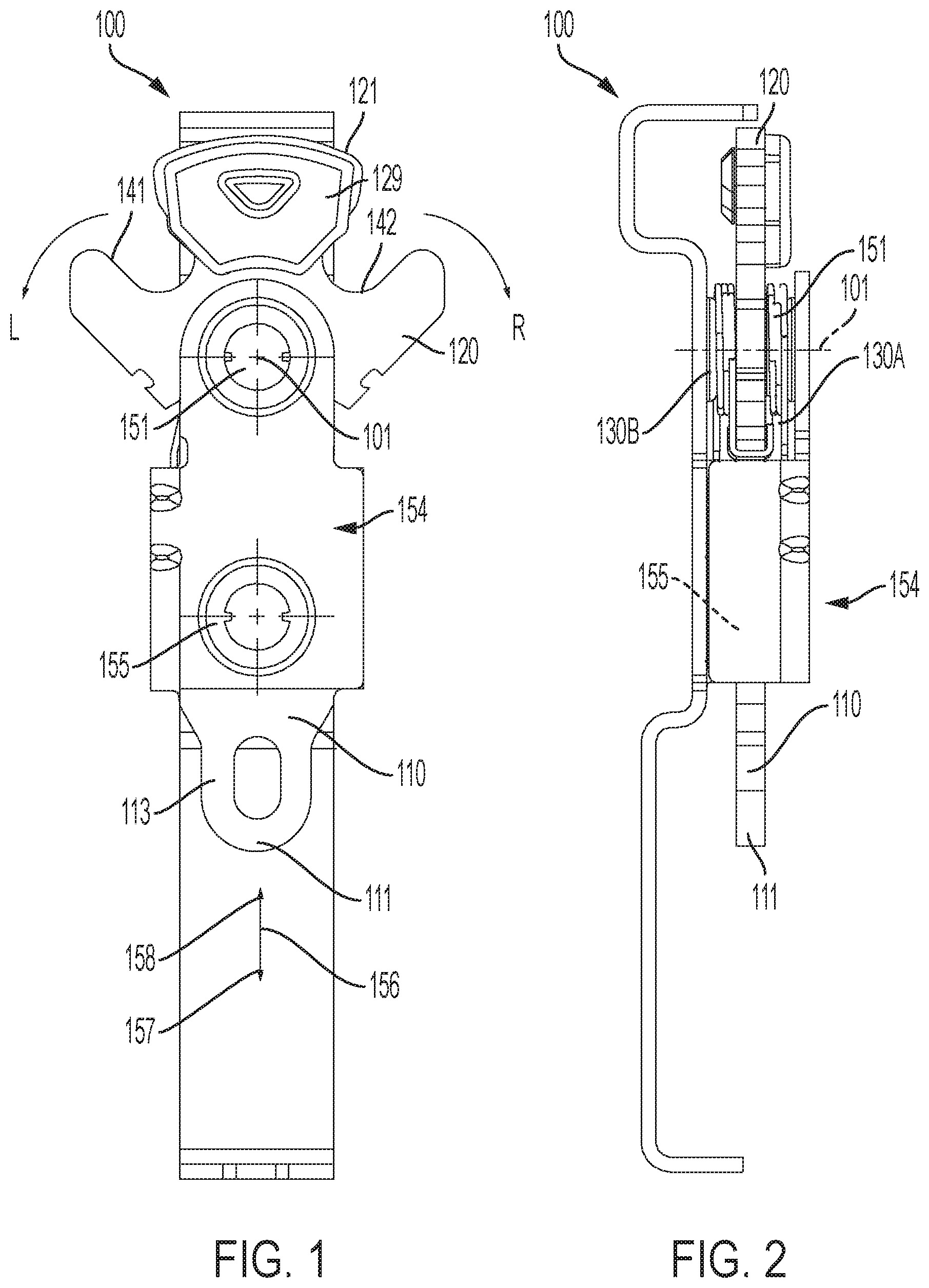Patent US12378802 Figure 1 – Rotary latch assembly with multiple striker engagements