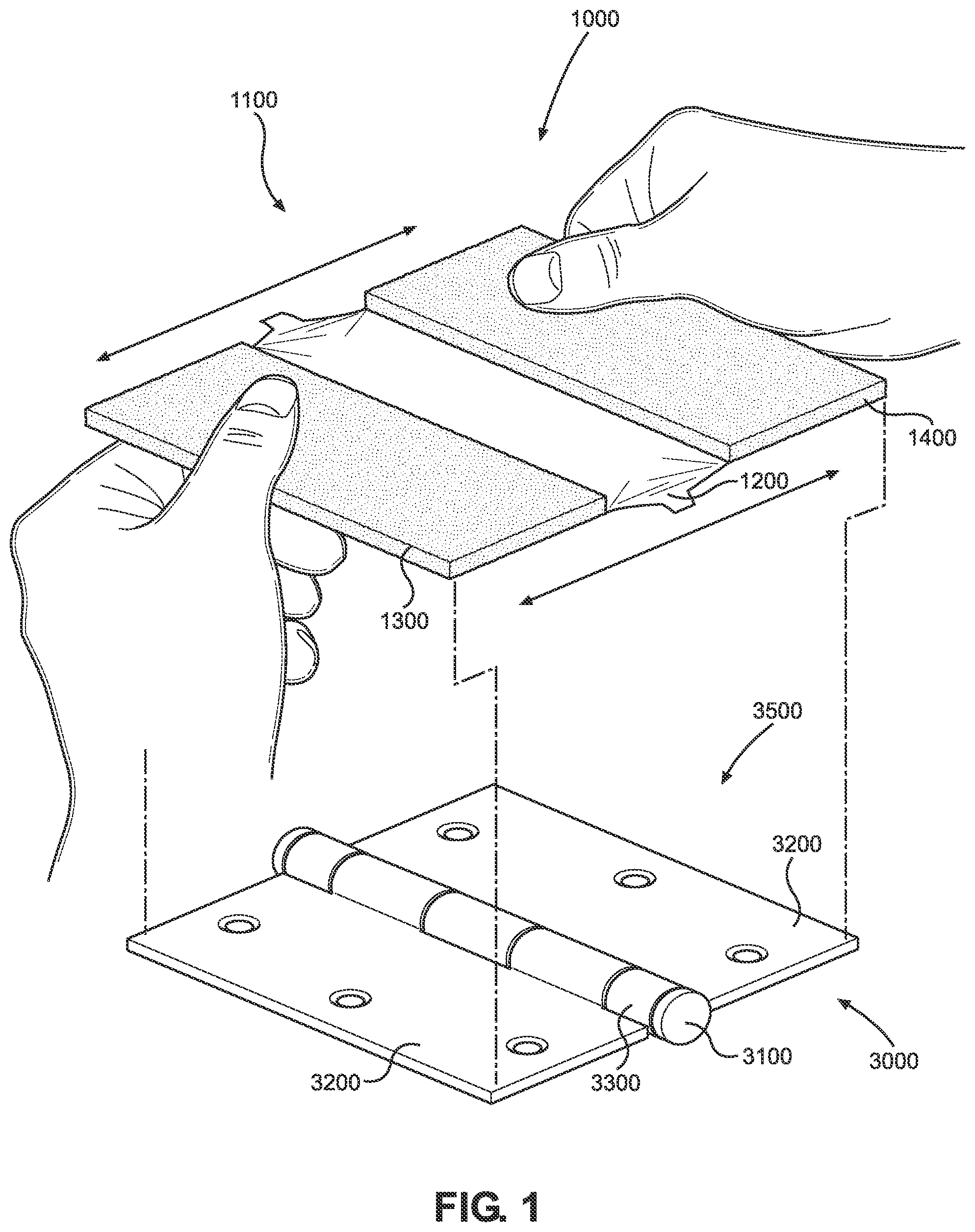 Patent US12378804 Figure 1 – Door hinge cover