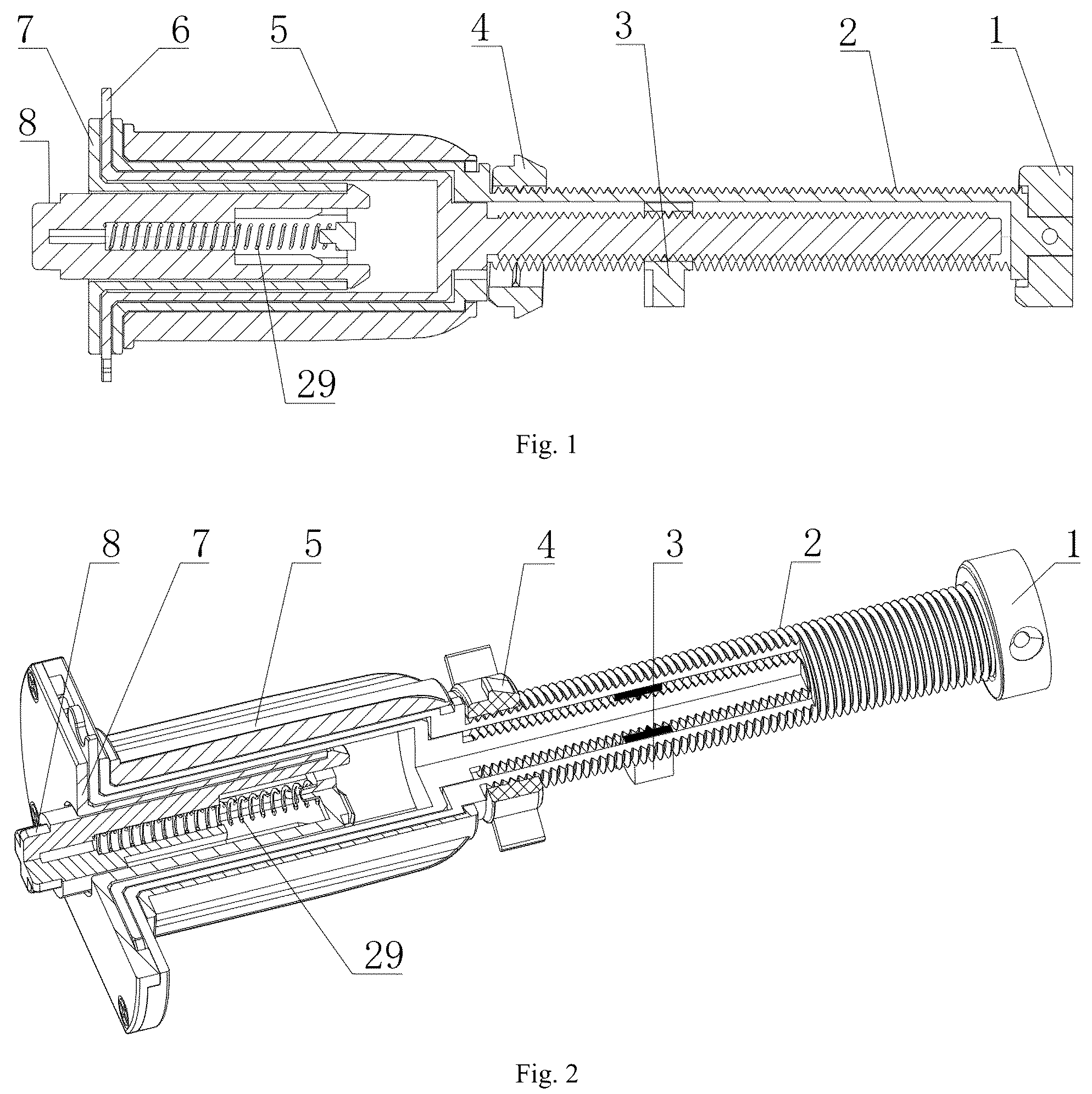 Patent US12378820 — Two-screw adjustable position limiting device — Figure 1