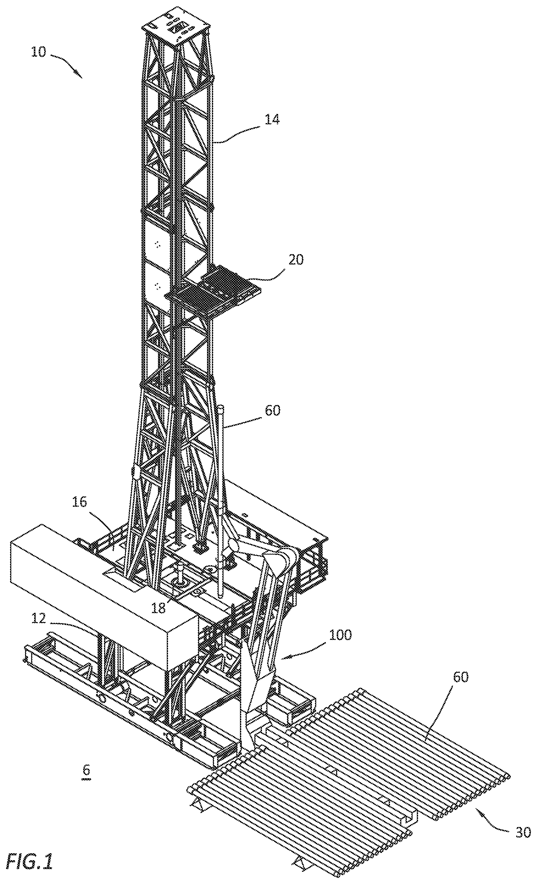 Patent US12378829 — Robotic pipe handler — Figure 1