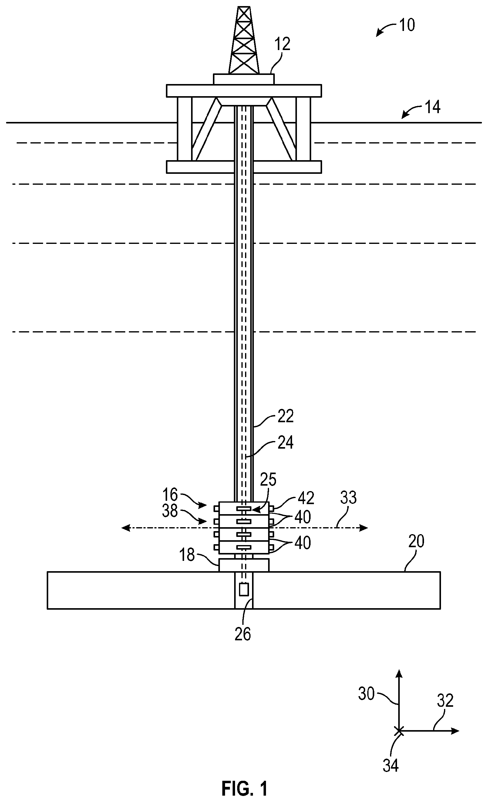 Patent US12378837 — Blowout preventer ram seals and ram blocks — Figure 1