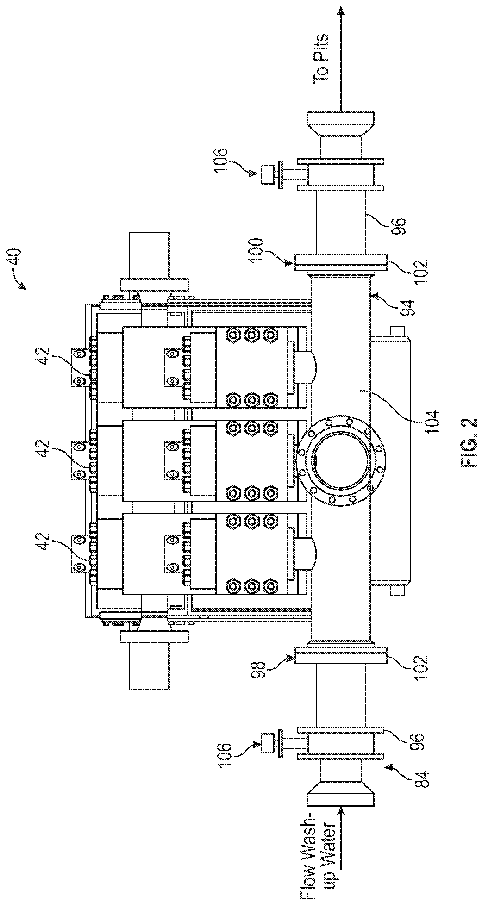 Patent US12378841 Figure 2 – Methodology and system for utilizing rig power and mud pump assembly