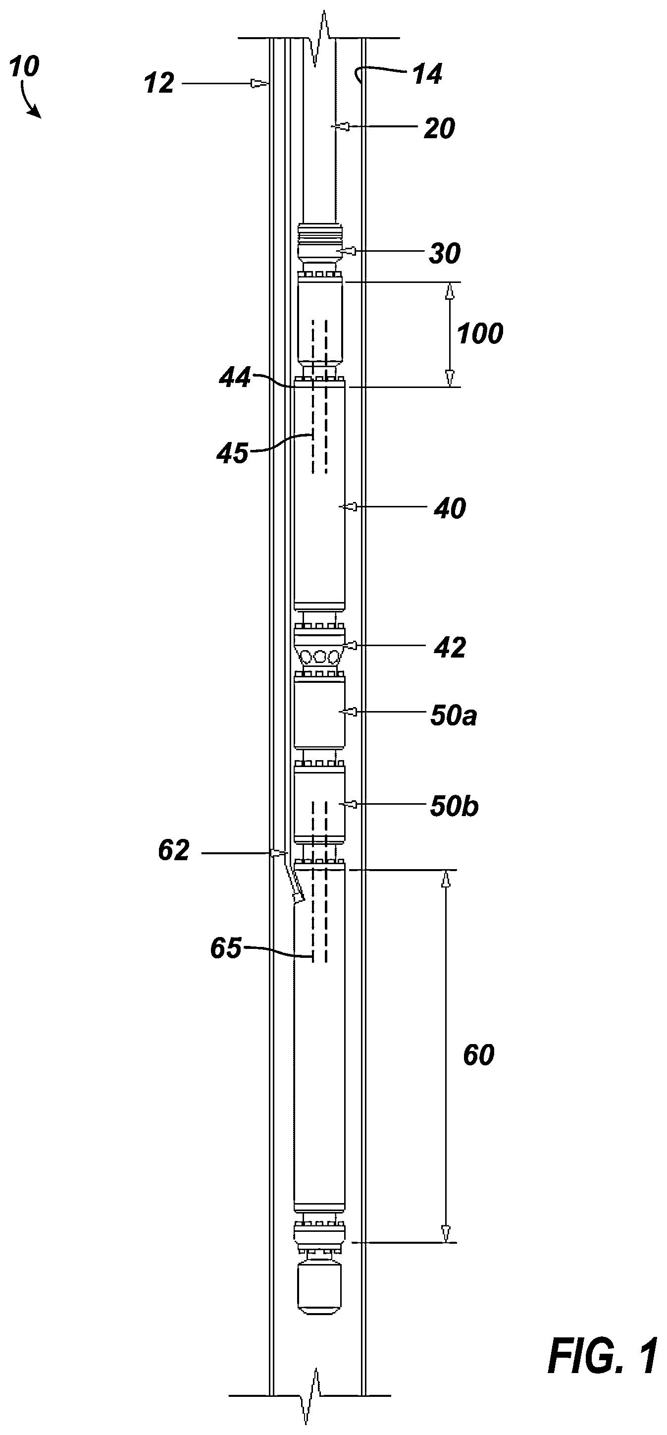 Patent US12378853 — Safety brake for electrical submersible pumps powered by permanent magnet motors — Figure 1