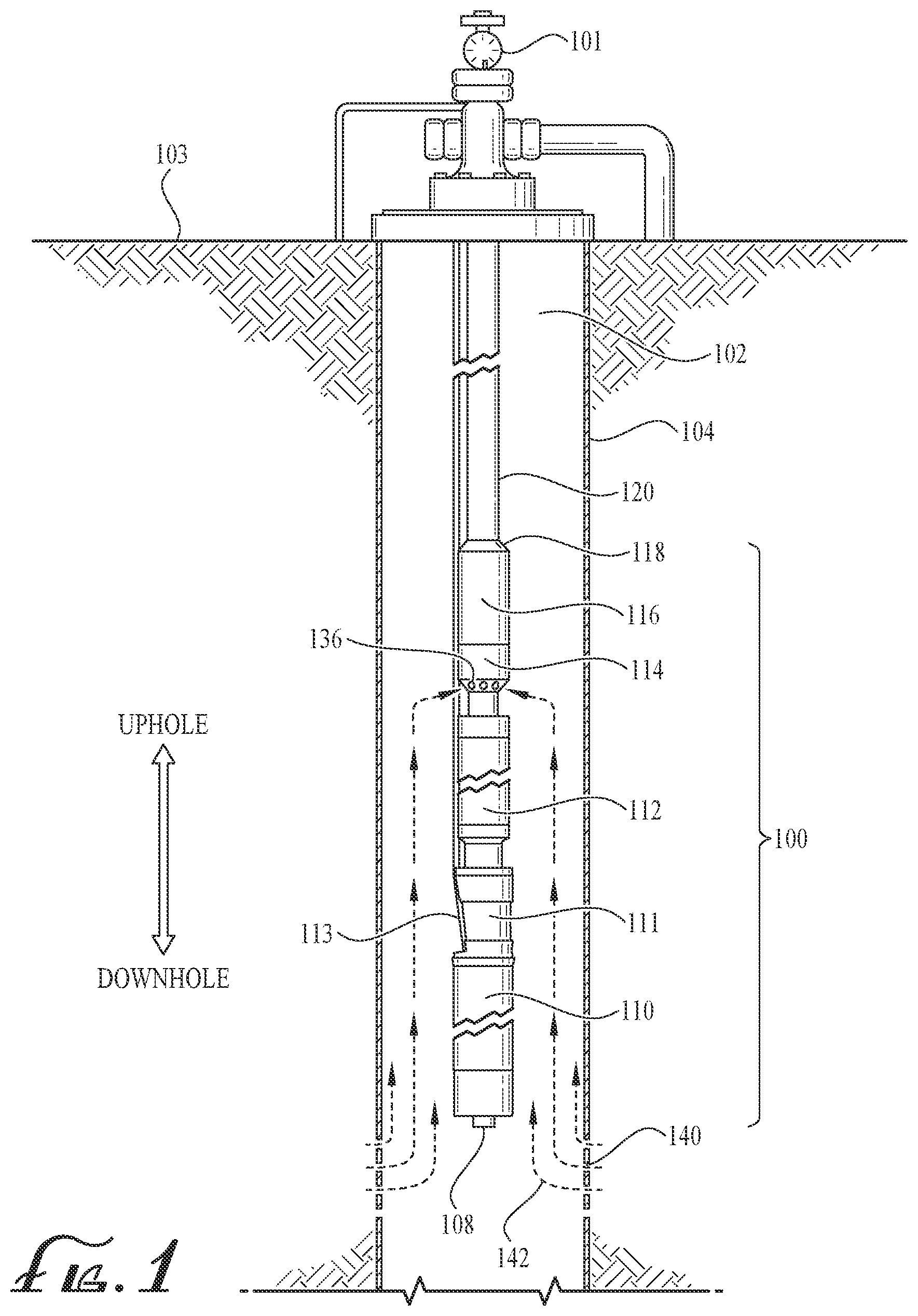 Patent US12378856 — Producing fluid from a well using distributed acoustic sensing and an electrical submersible pump — Figure 1
