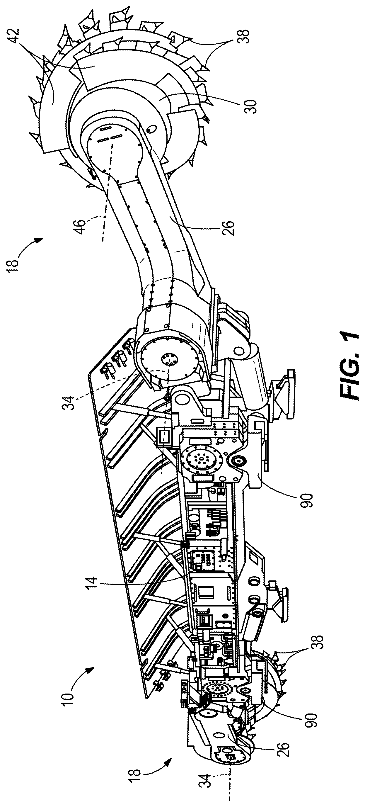 Patent US12378883 — Guide shoe for mining machine — Figure 1