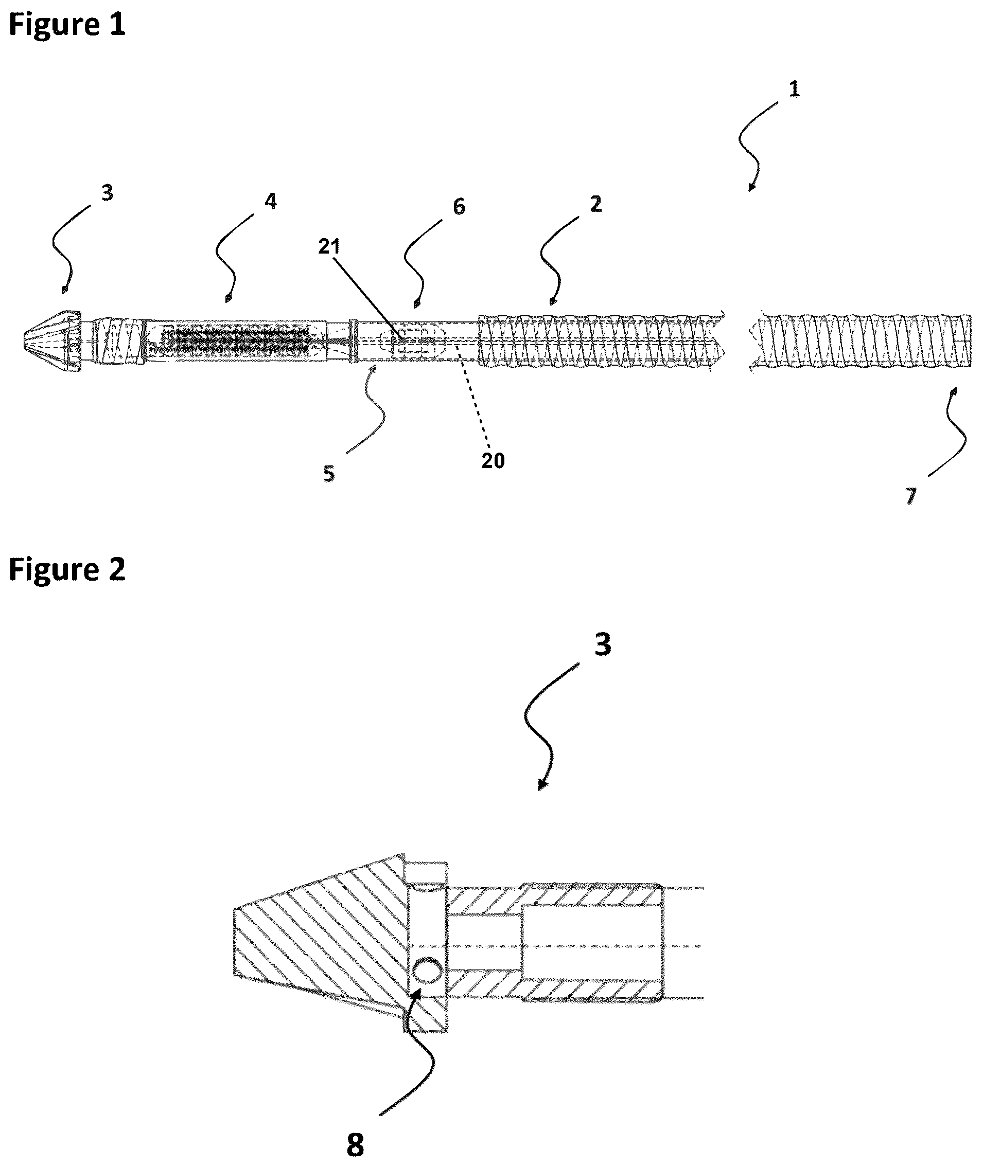 Patent US12378885 — Hollow rod shear connector having static mixing system and method for setting a hollow rod shear connector in a rock layer — Figure 1
