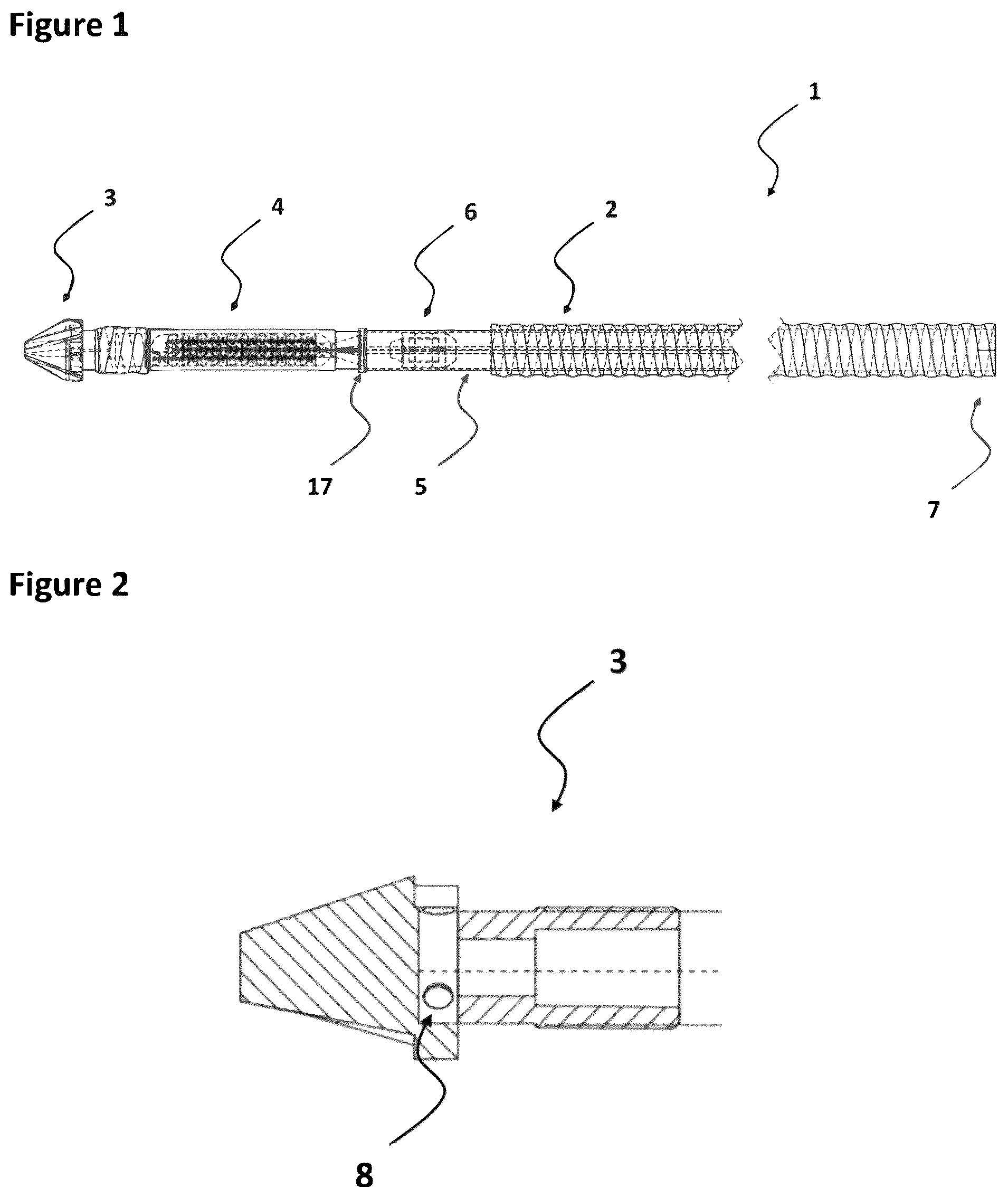 Patent US12378886 — Hollow rod composite anchor with improved setting capability and method for setting a hollow rod composite anchor into a rock stratum — Figure 1
