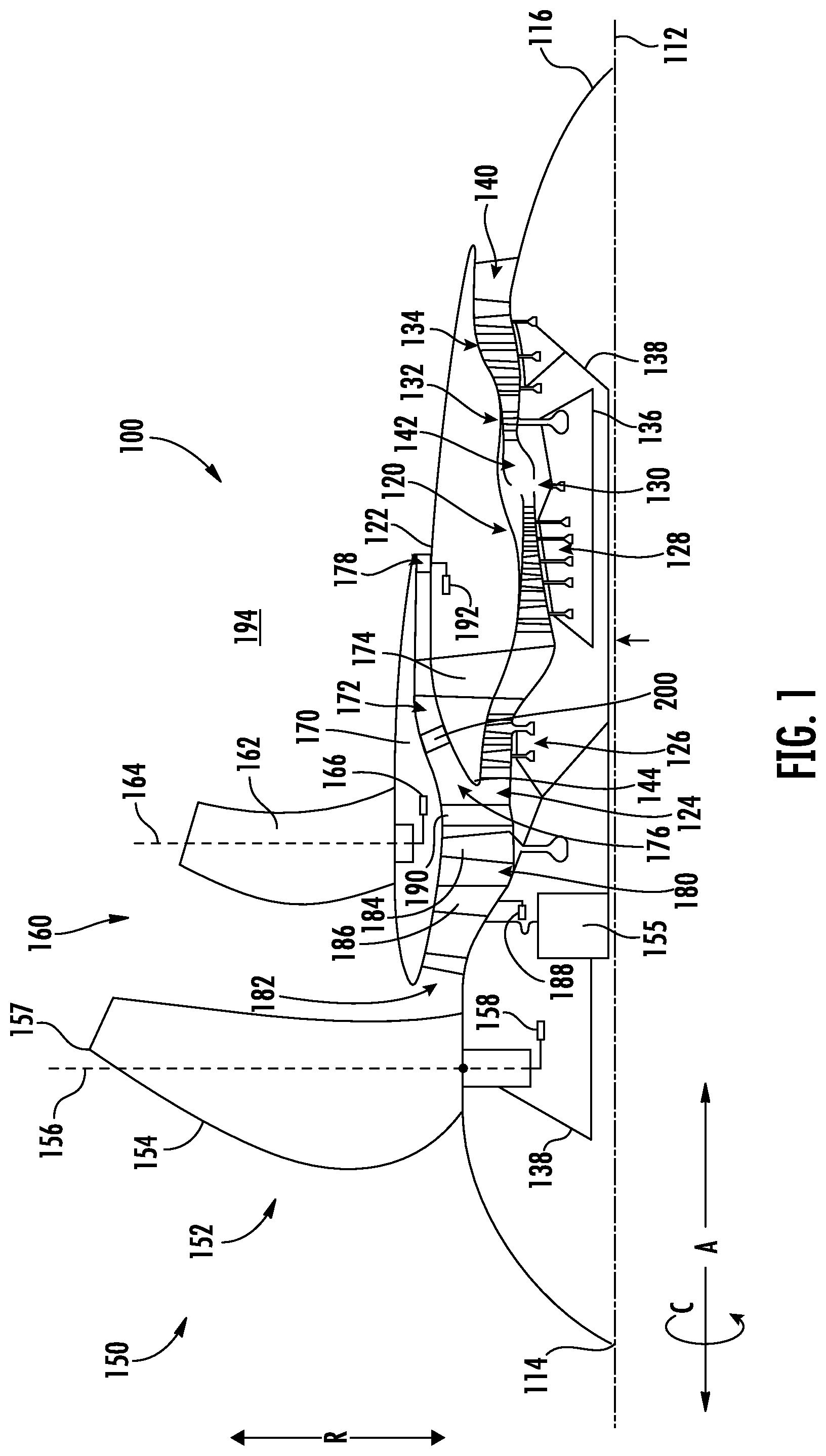 Patent US12378887 — Airfoil assembly — Figure 1